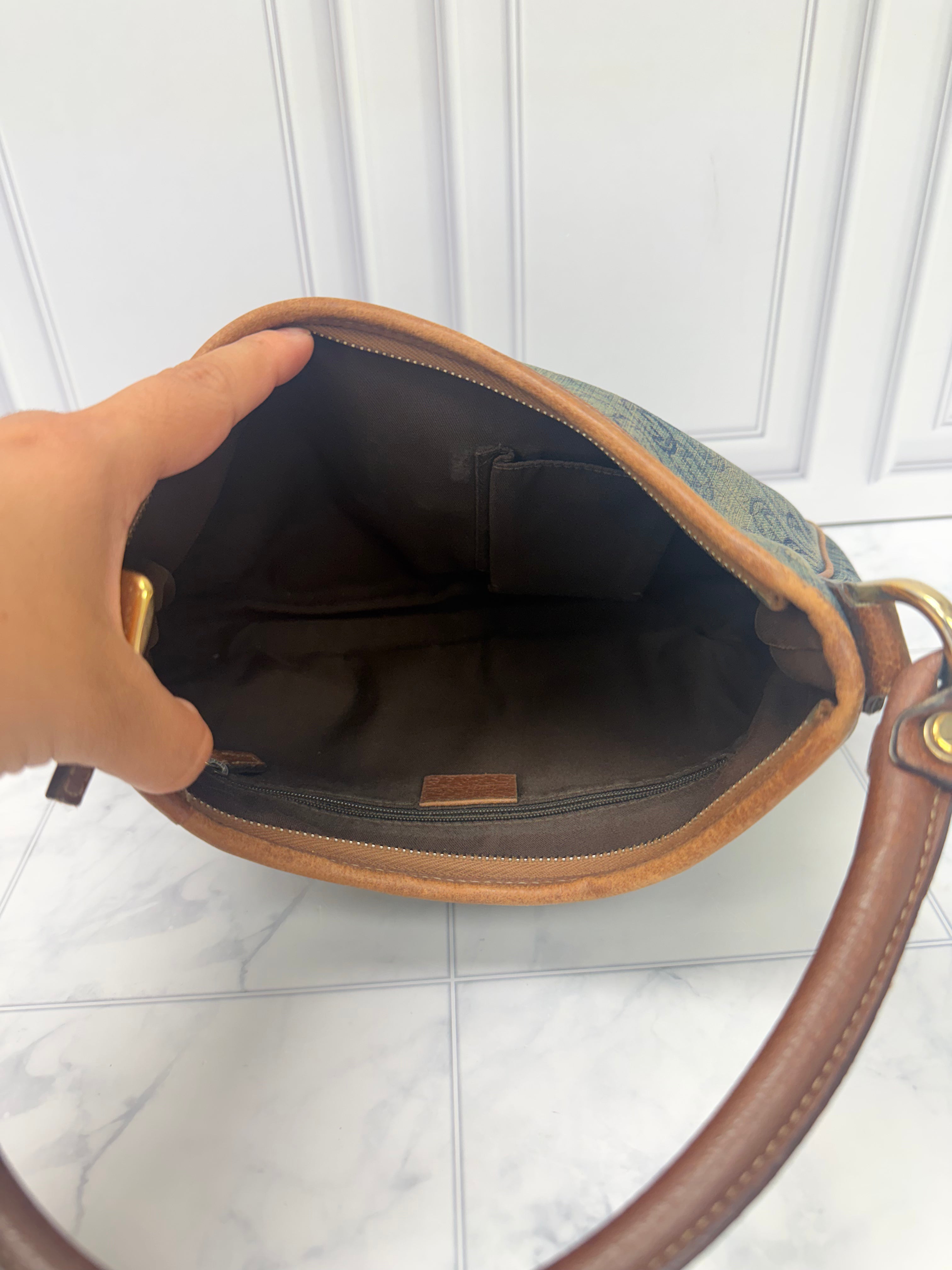 Gucci Blue GG Denim Abby Shoulder Bag