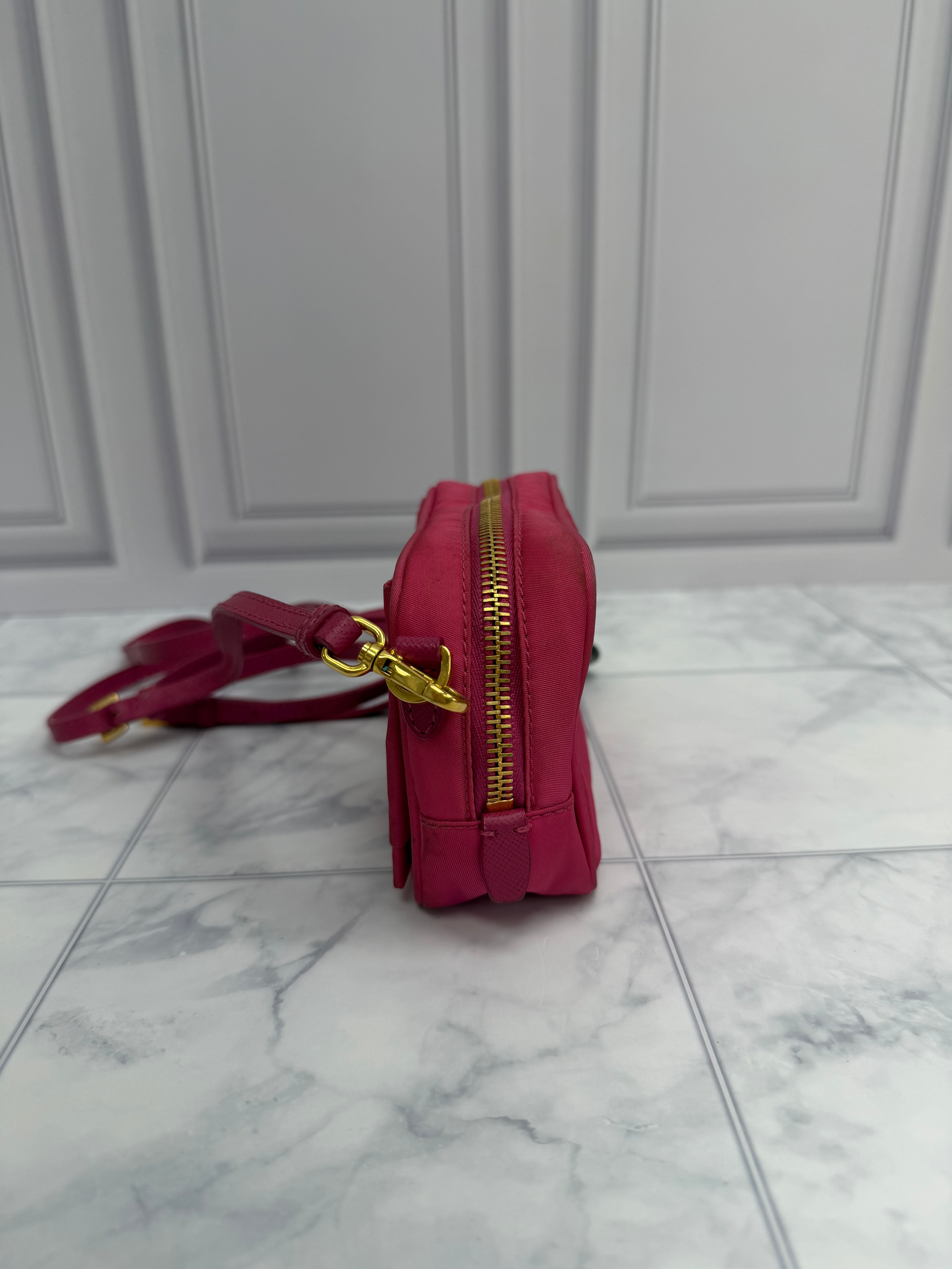 *DONS DROP* Prada Pink Nylon Bow Small Crossbody Bag