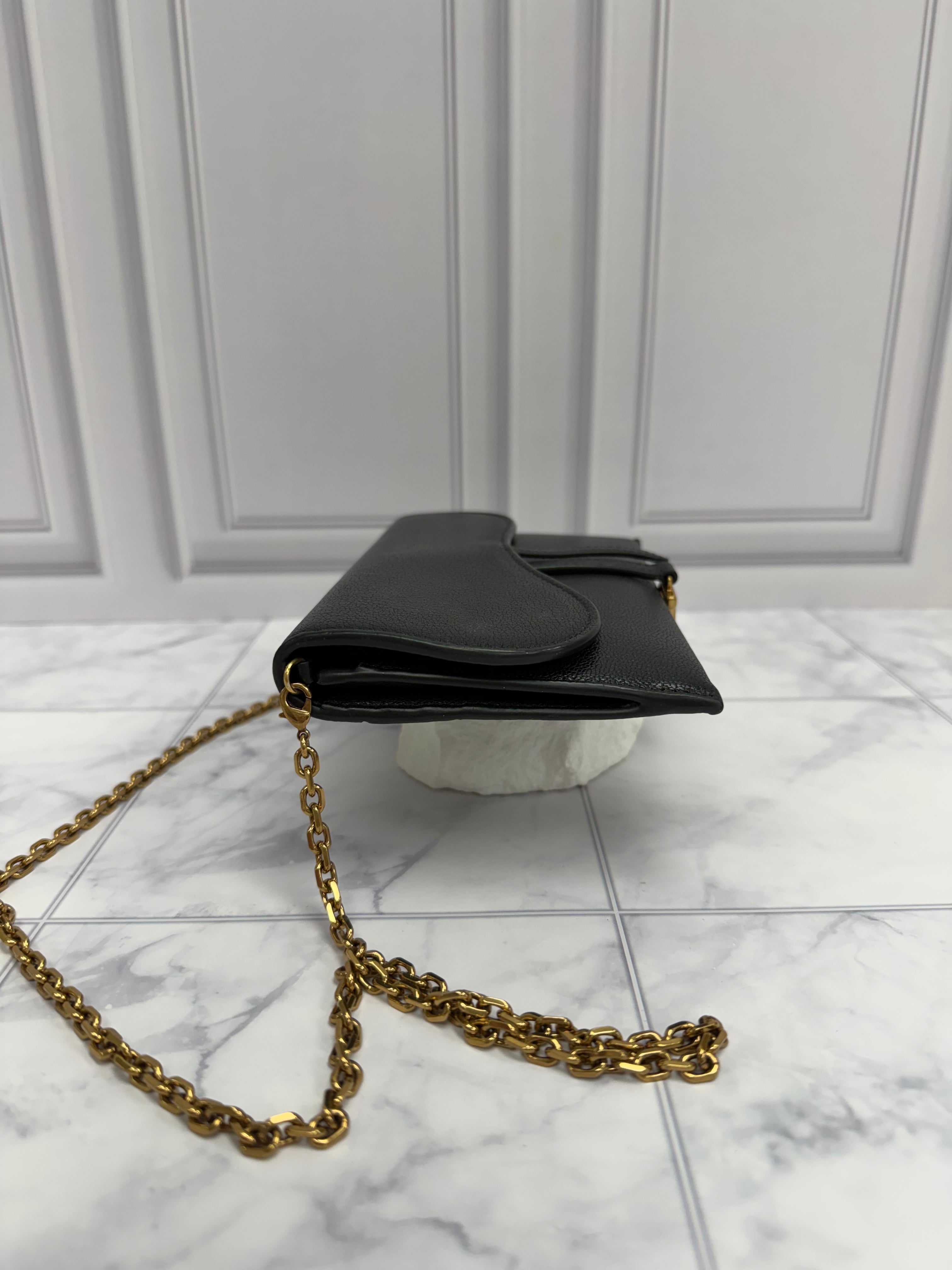 *DONS DROP* Christian Dior Black Leather Wallet on a Chain
