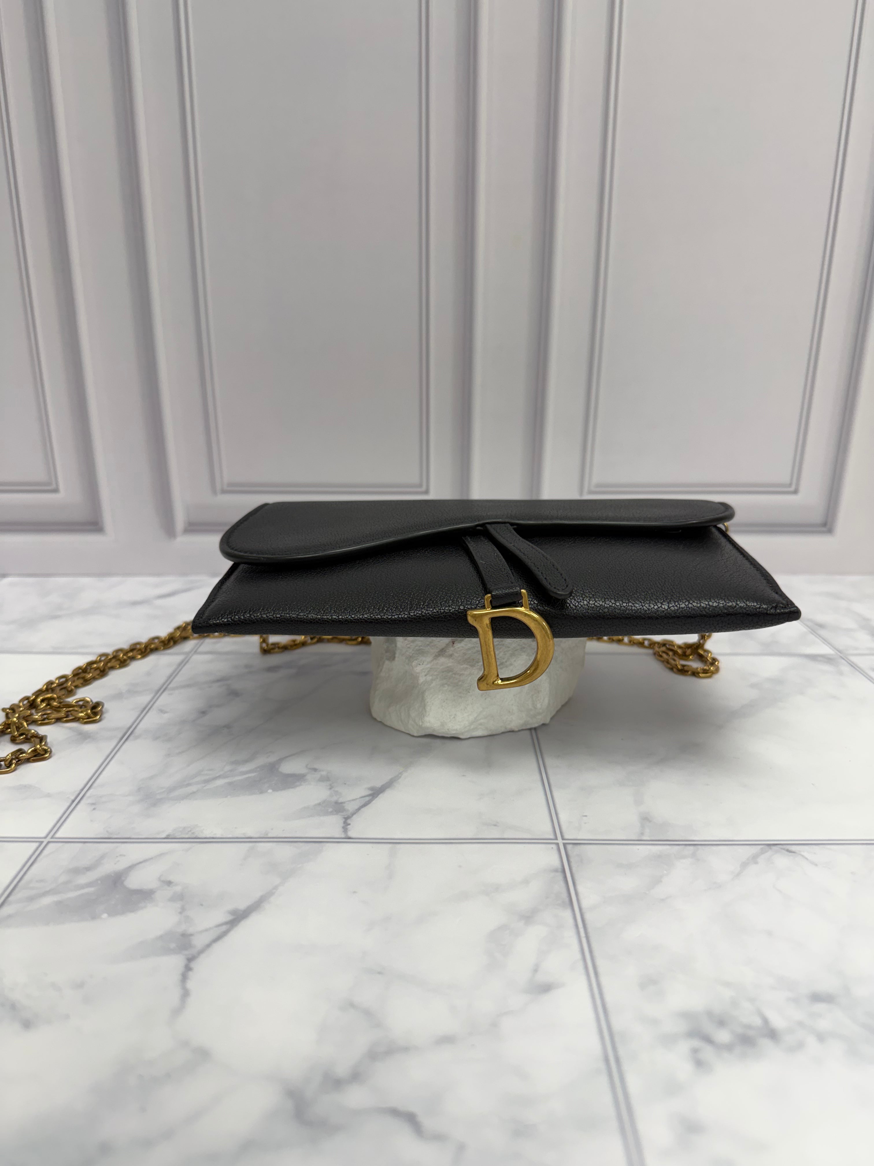 *DONS DROP* Christian Dior Black Leather Wallet on a Chain