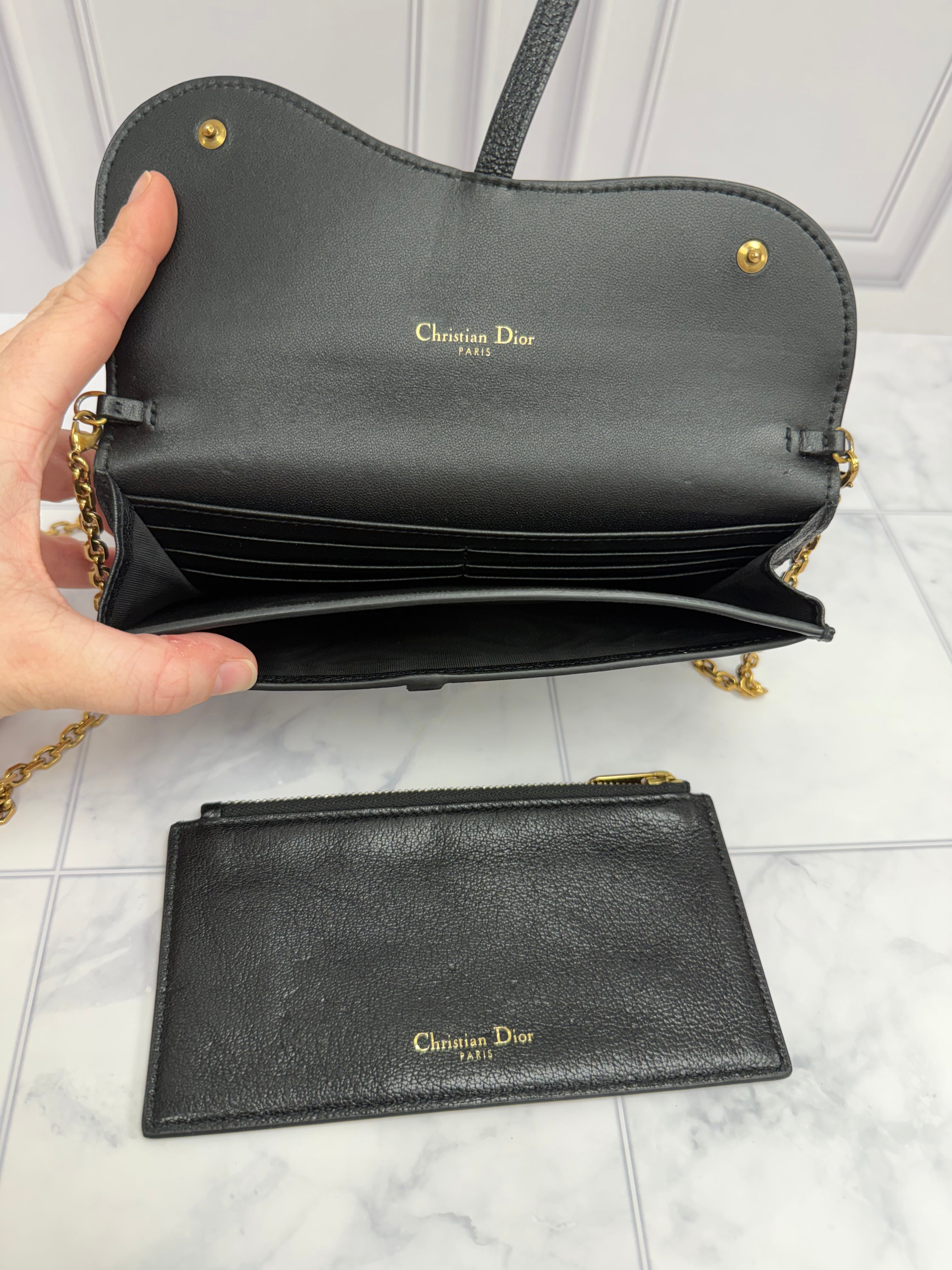 *DONS DROP* Christian Dior Black Leather Wallet on a Chain