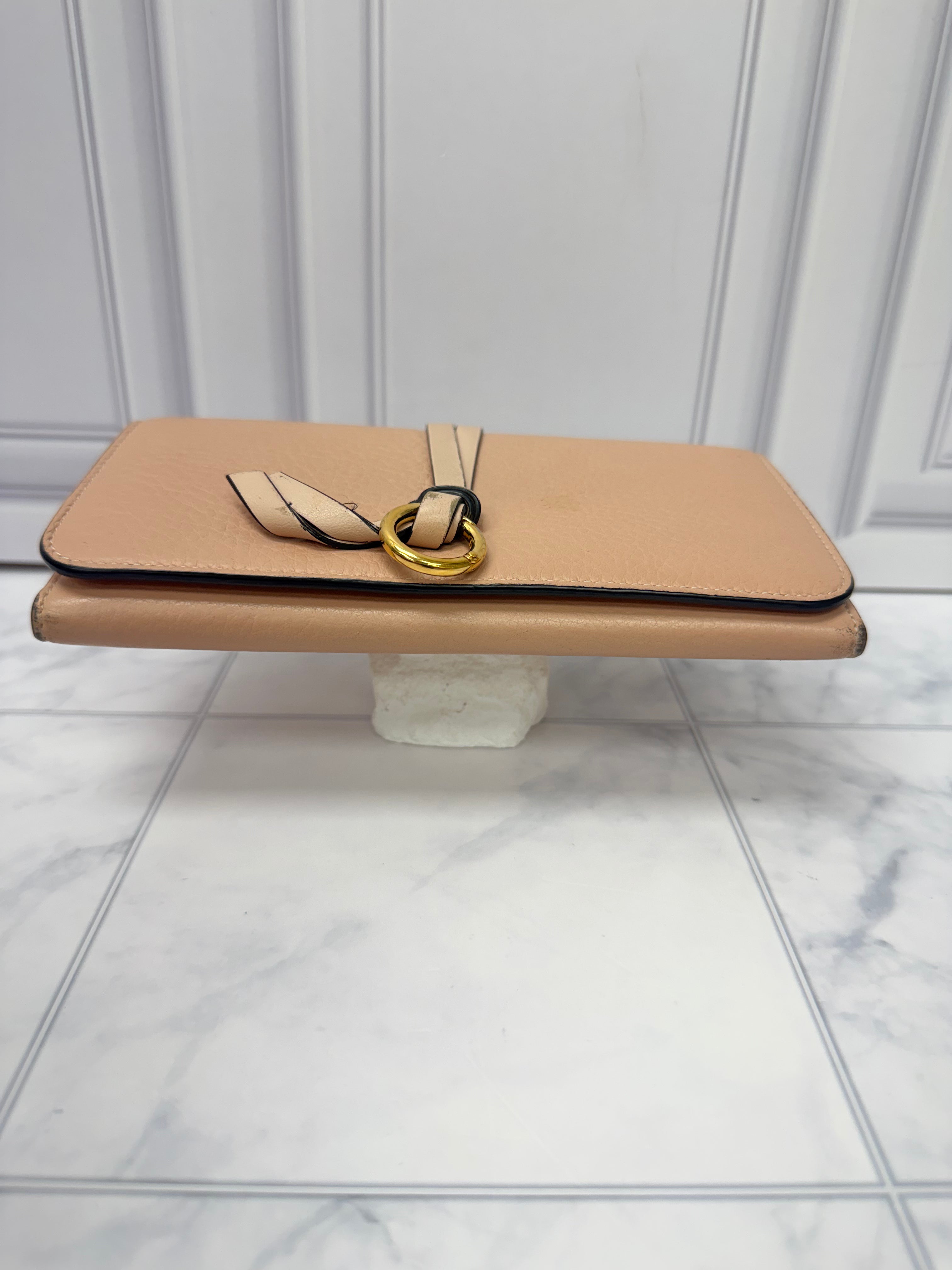 Chloe Pink Grained Leather Wallet