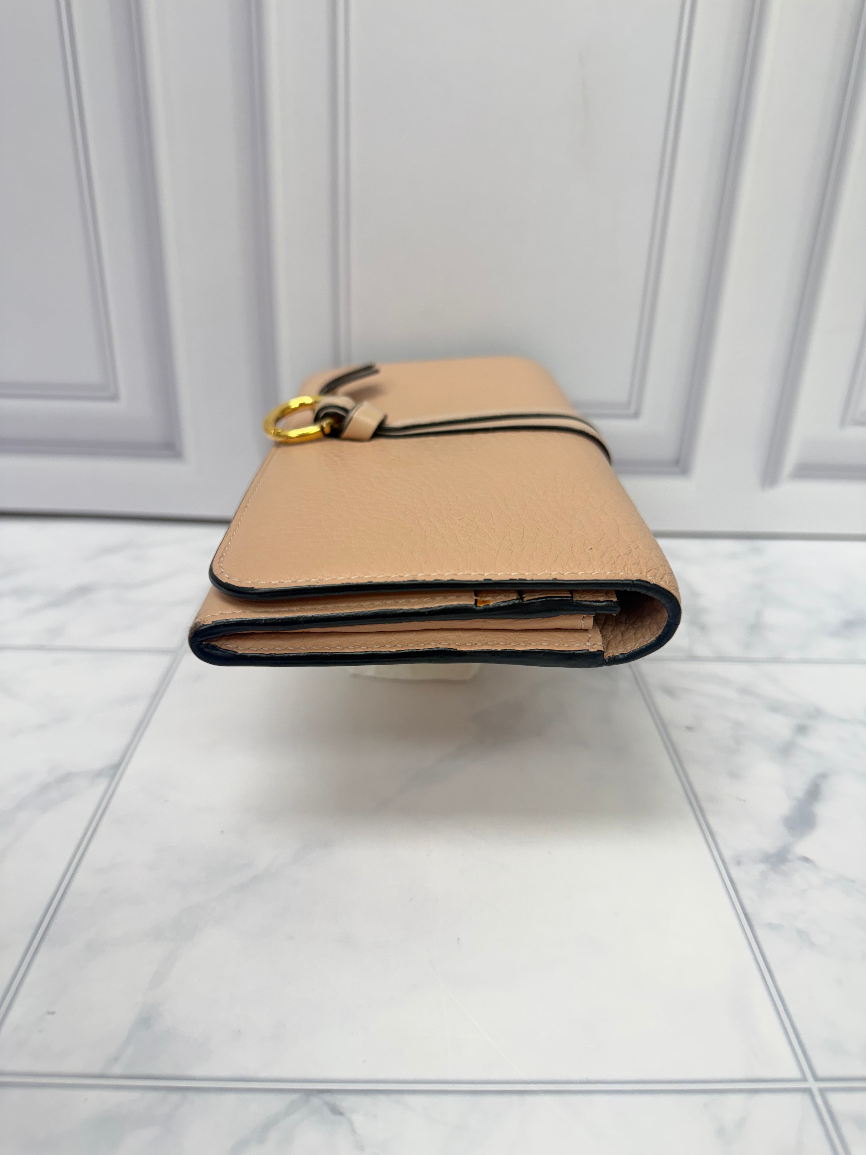 Chloe Pink Grained Leather Wallet