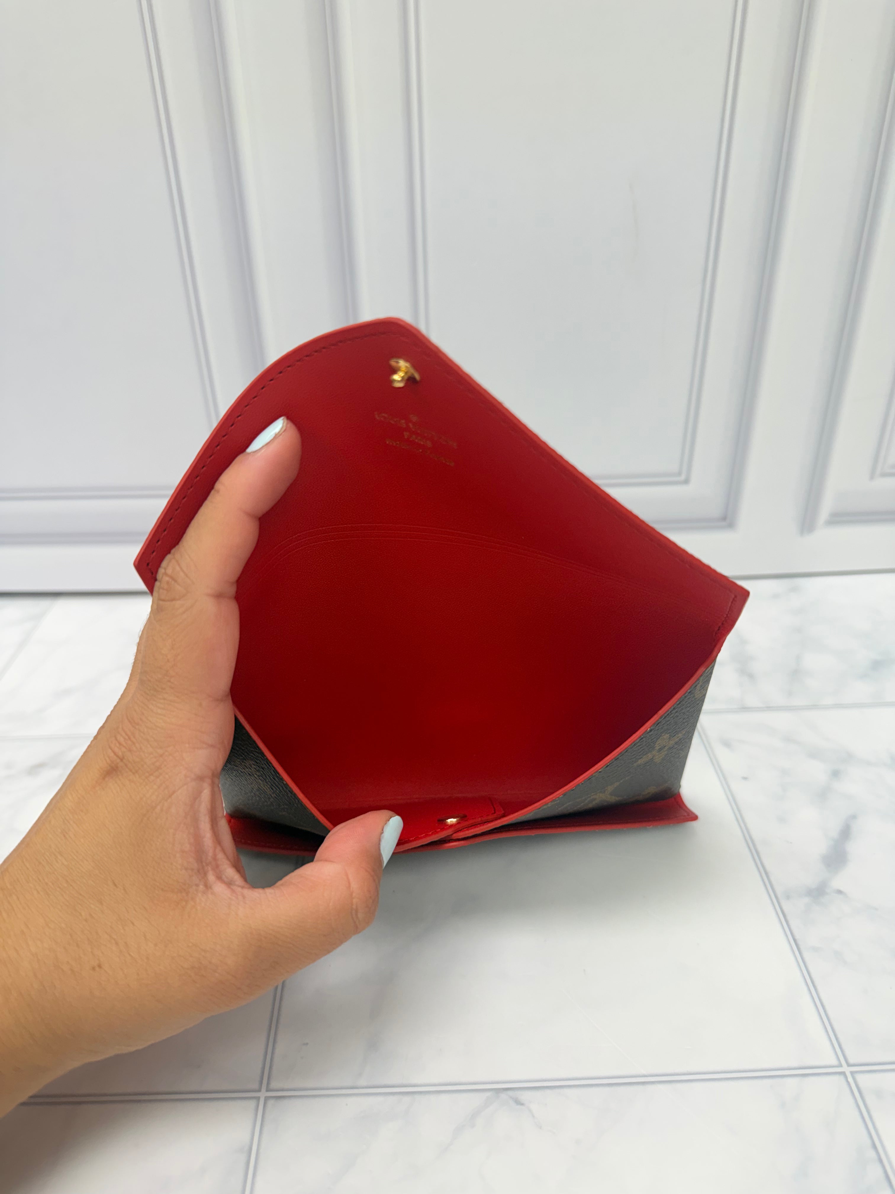 BRAND NEW - Louis Vuitton Red Monogram Medium Kirigram Pouch