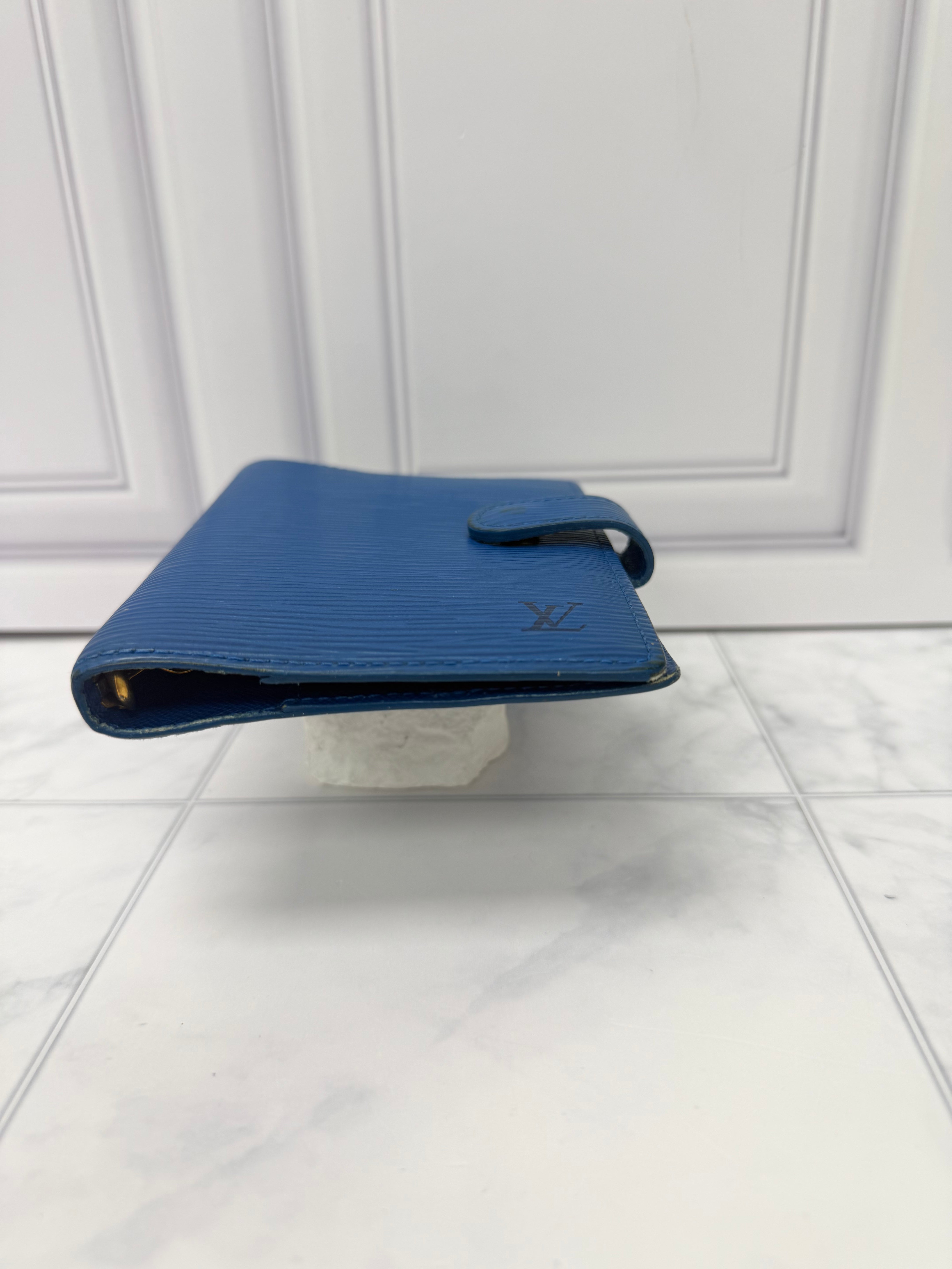 Louis Vuitton Blue Epi Leather Passport Agenda Cover PM