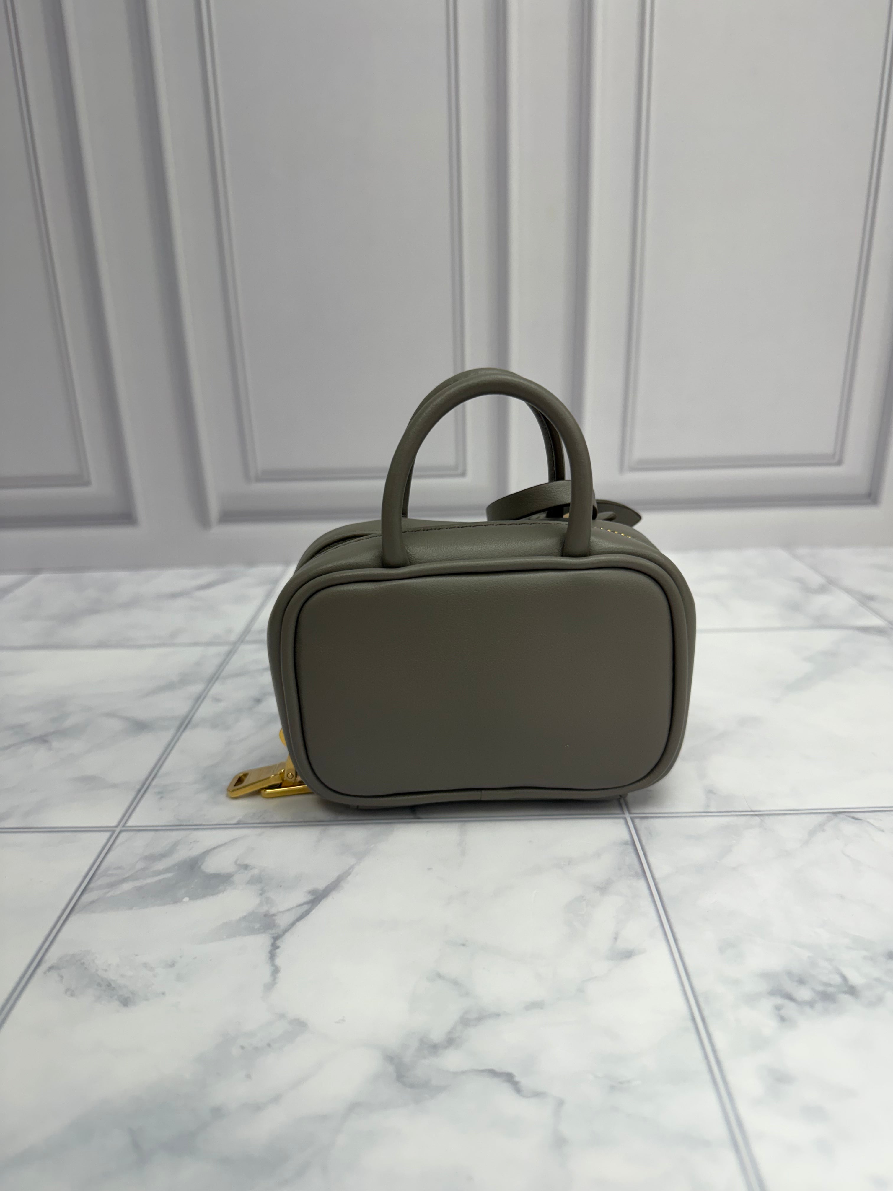 *DONS DROP* Miu Miu Dark Taupe Leather Micro Bag Charm