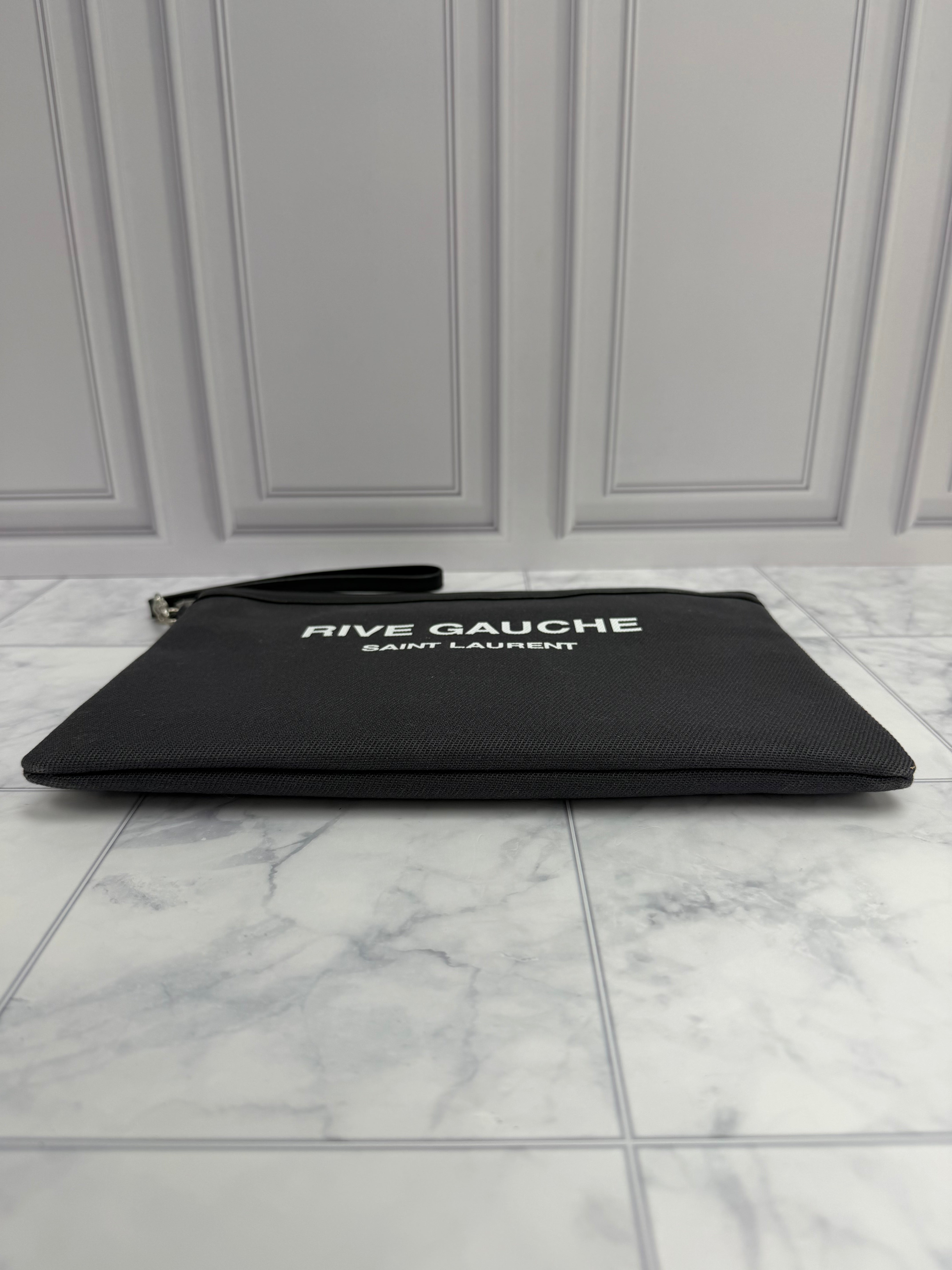 *DONS DROP* Saint Laurent YSL Black Canvas Pouch