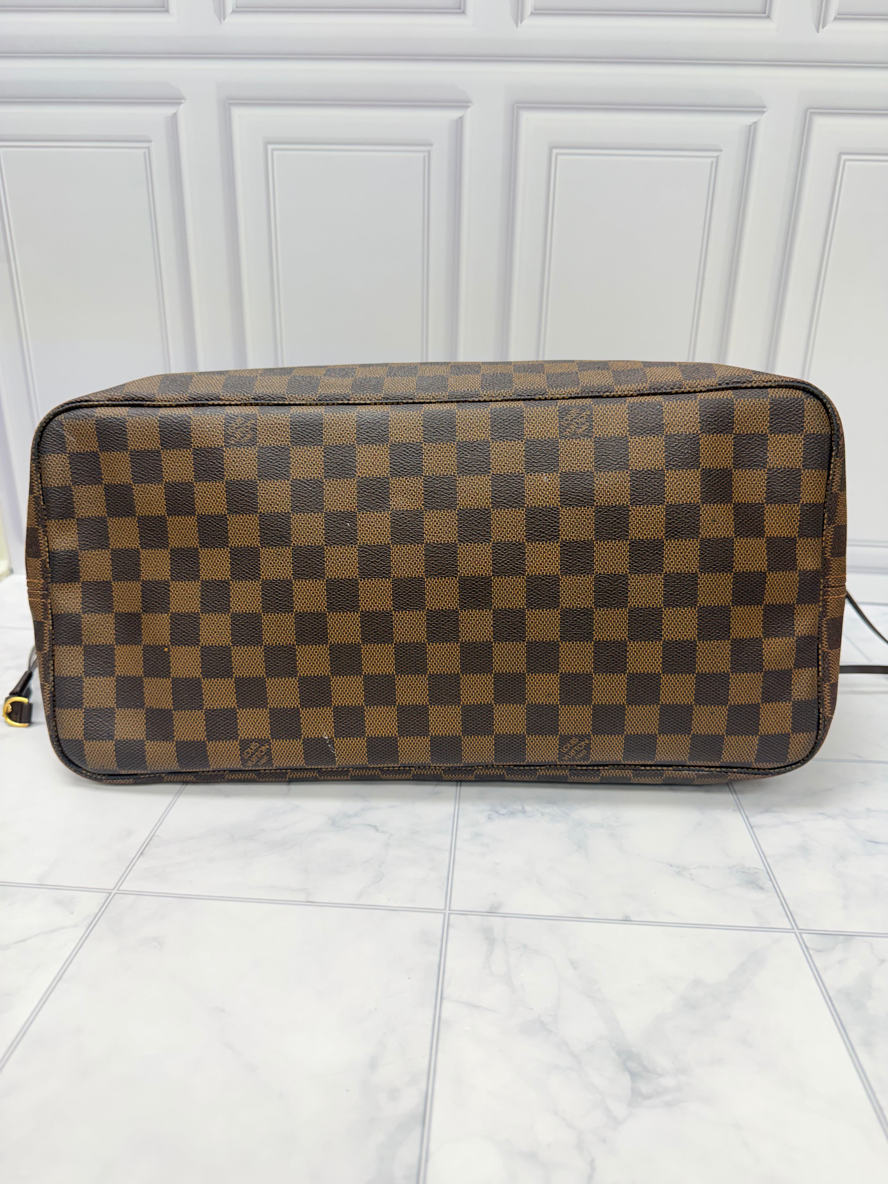 Louis Vuitton Damier Ebene Neverfull GM Tote Bag