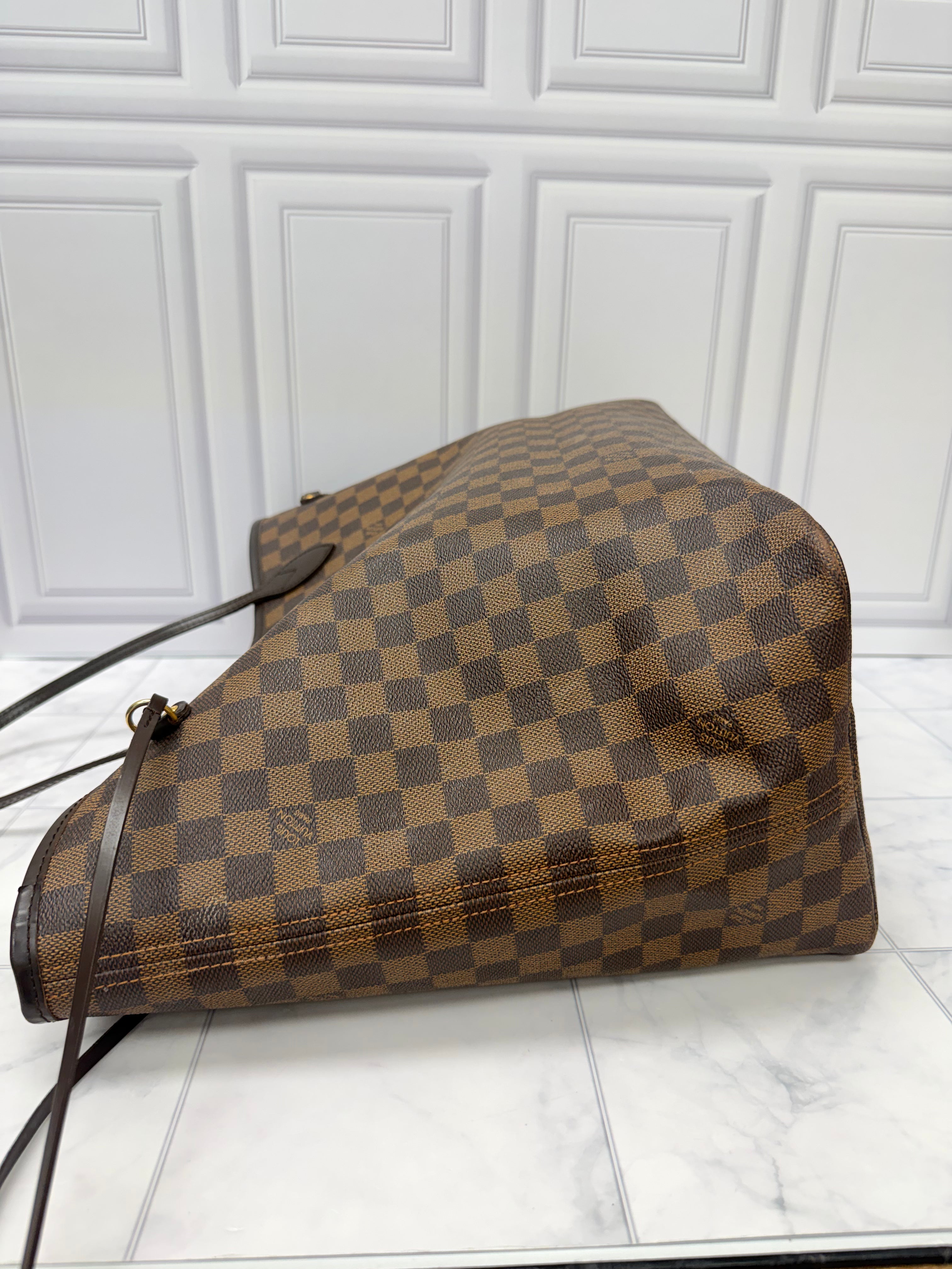 Louis Vuitton Damier Ebene Neverfull GM Tote Bag