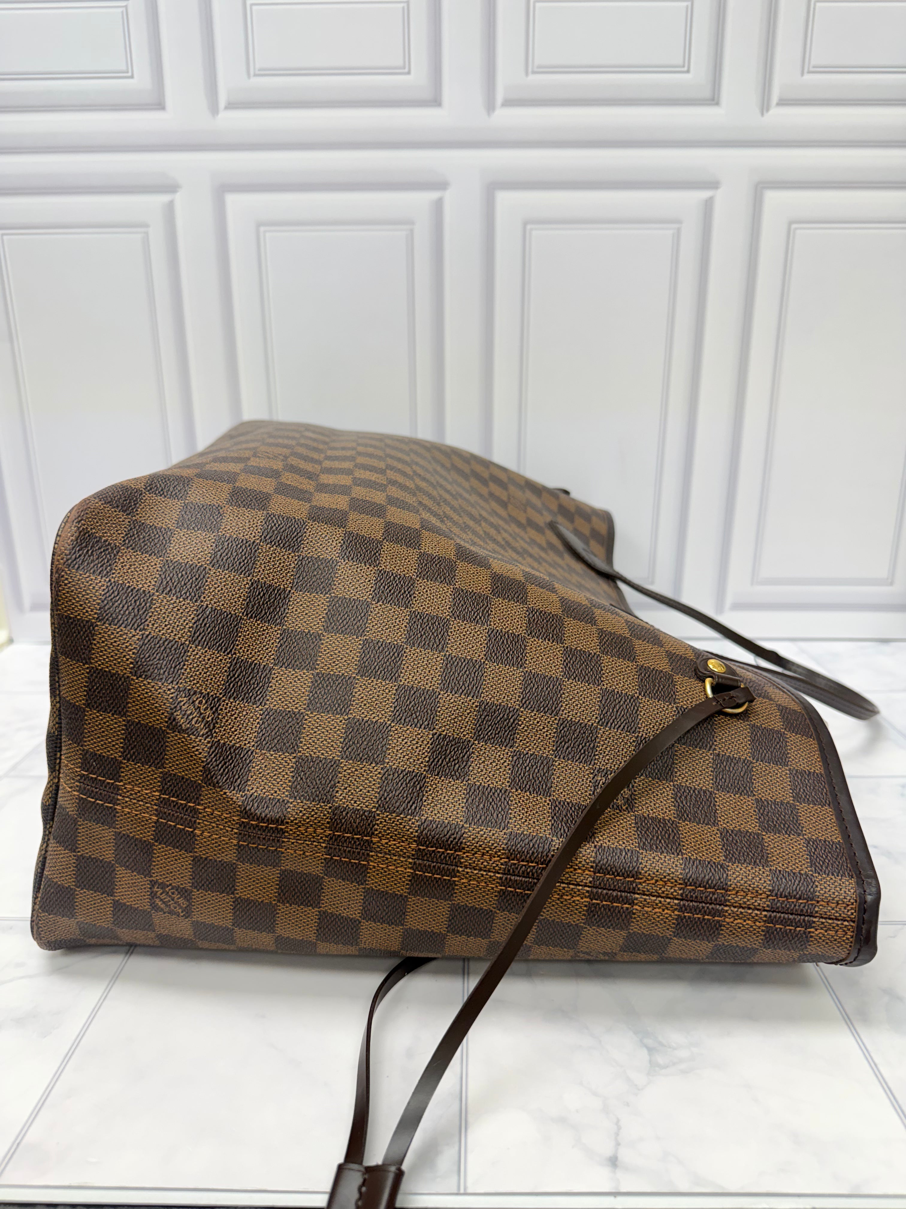 Louis Vuitton Damier Ebene Neverfull GM Tote Bag