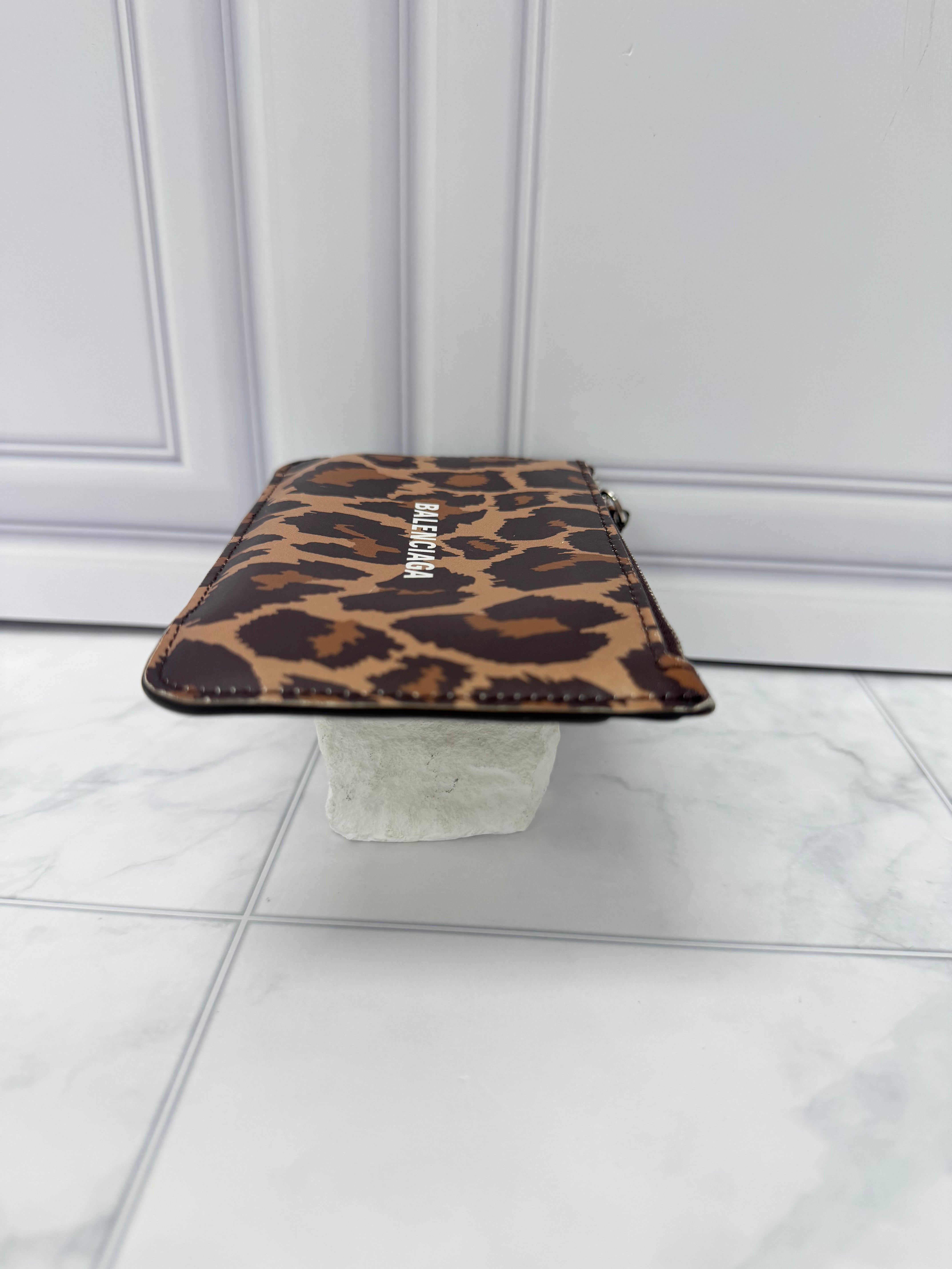 Balenciaga Leopard Leather Card Holder