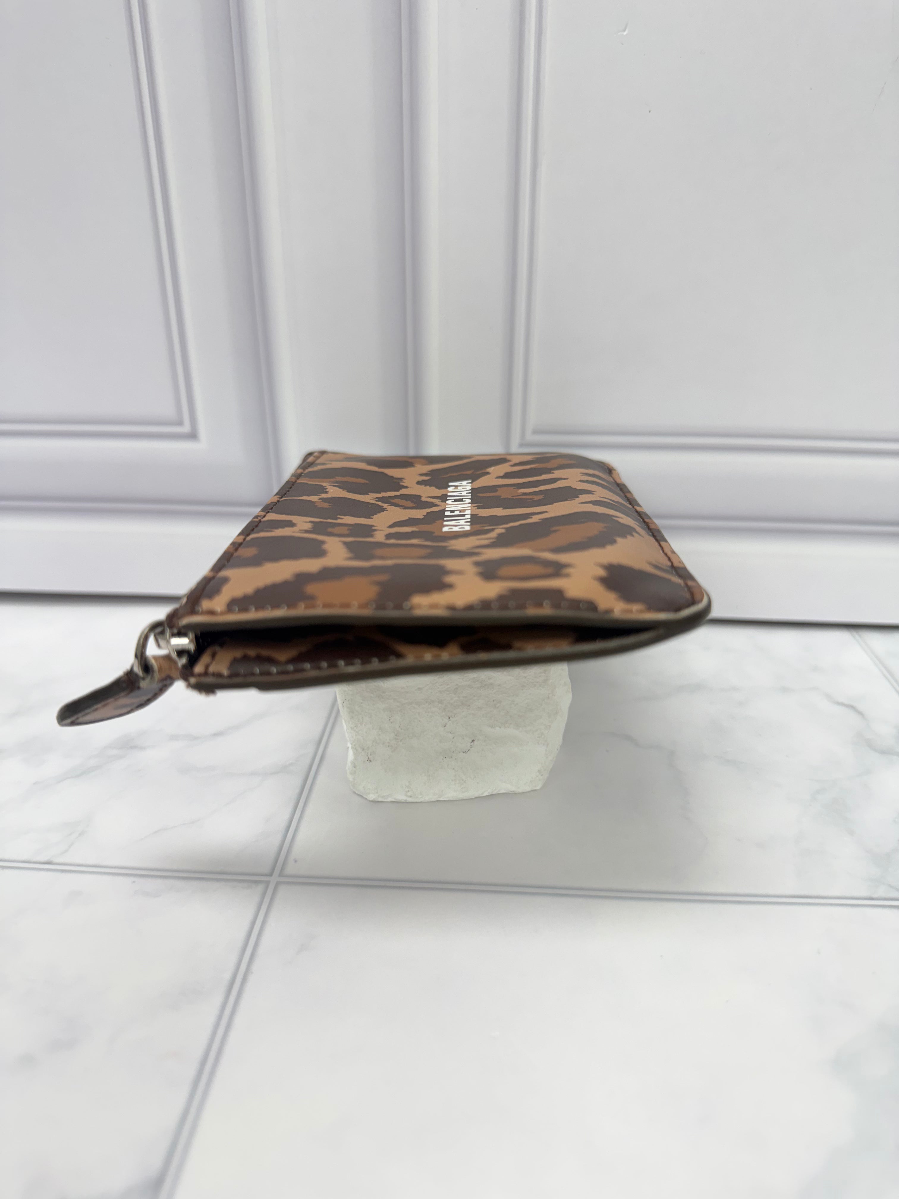 Balenciaga Leopard Leather Card Holder