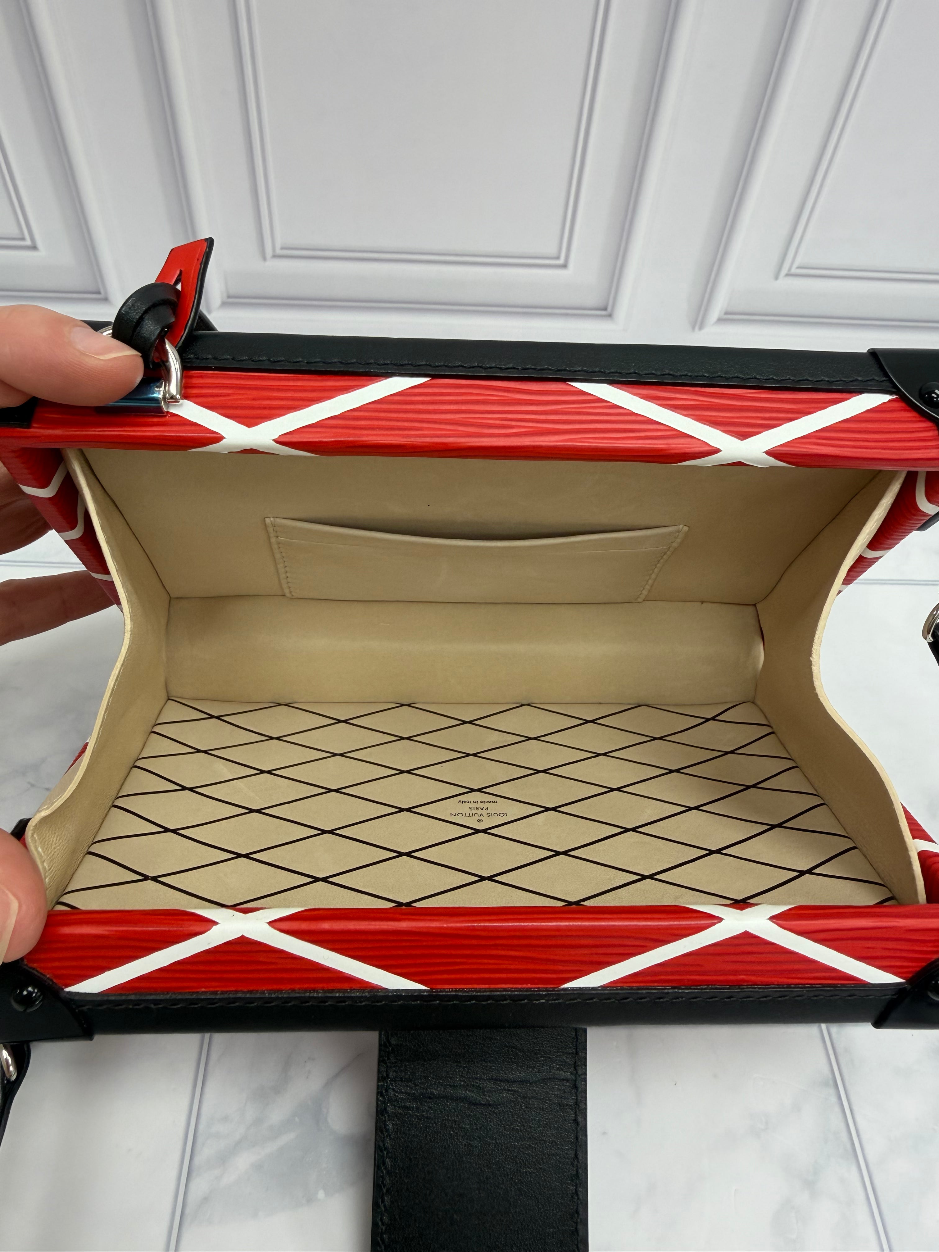 *DONS DROP* Louis Vuitton Red Epi Petite Malle Crossbody