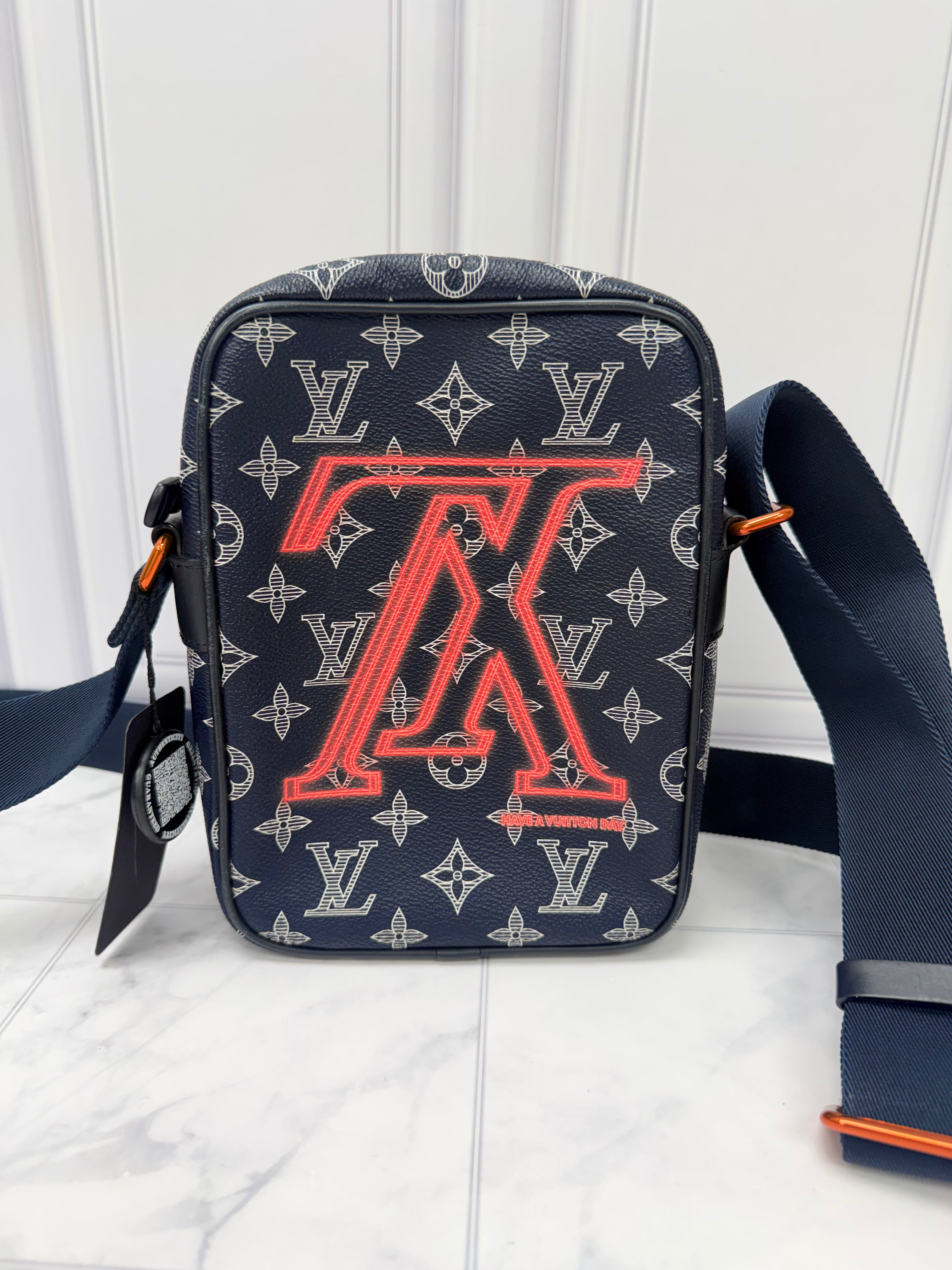 Louis Vuitton Navy Blue Monogram Upside Down Danube Crossbody Bag