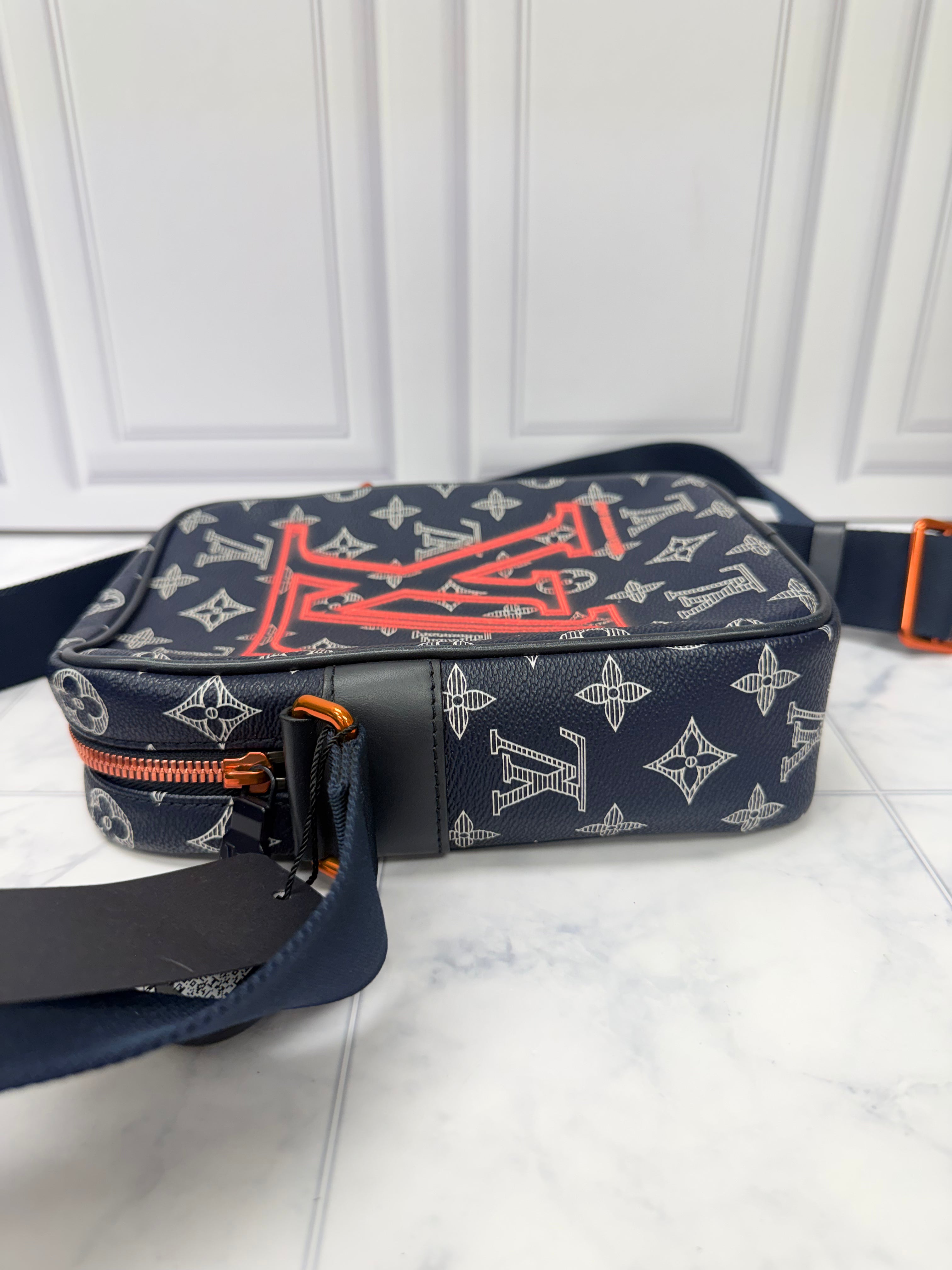 Louis Vuitton Navy Blue Monogram Upside Down Danube Crossbody Bag