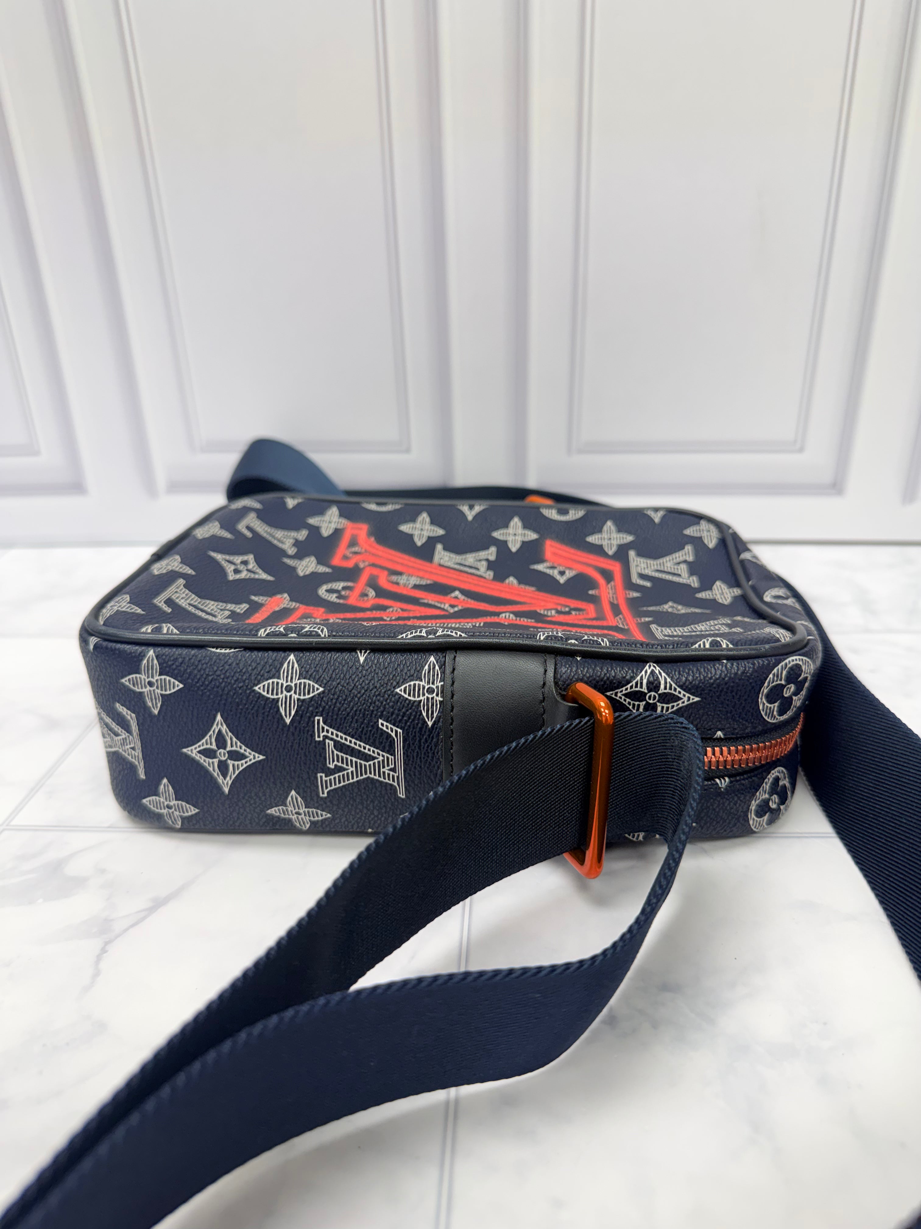 Louis Vuitton Navy Blue Monogram Upside Down Danube Crossbody Bag