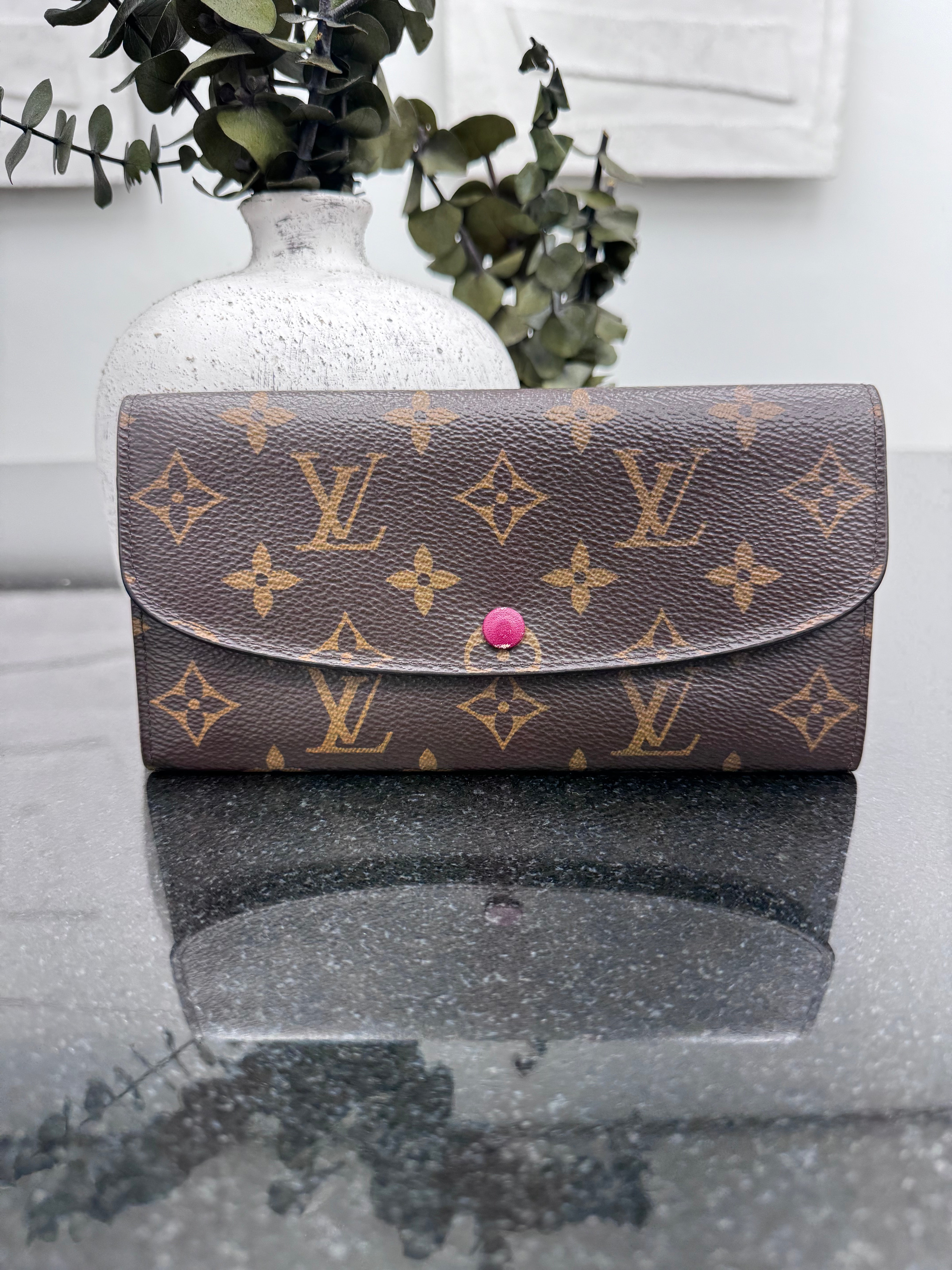 Louis Vuitton Fuchsia Monogram Emilie Wallet