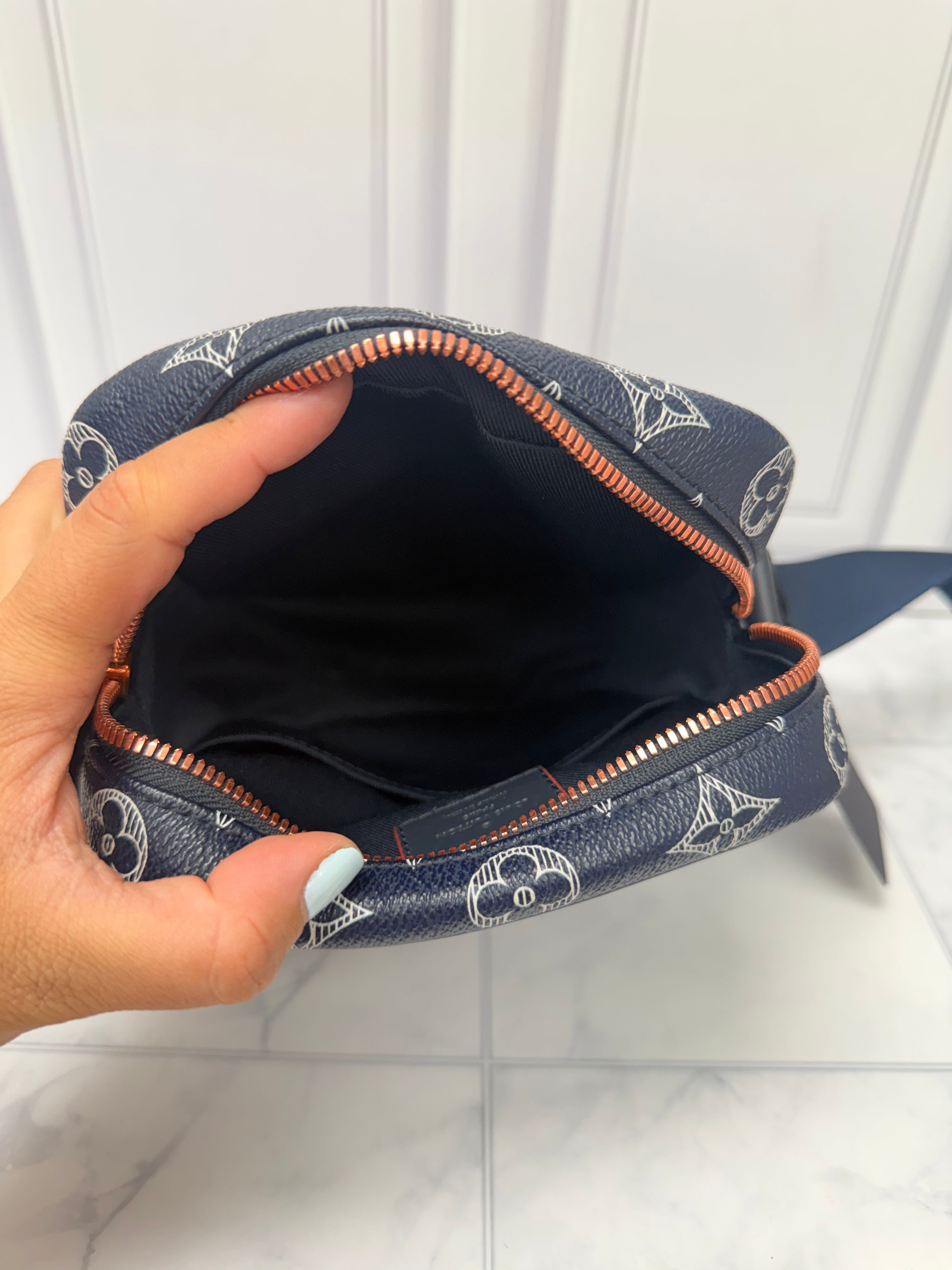 Louis Vuitton Navy Blue Monogram Upside Down Danube Crossbody Bag