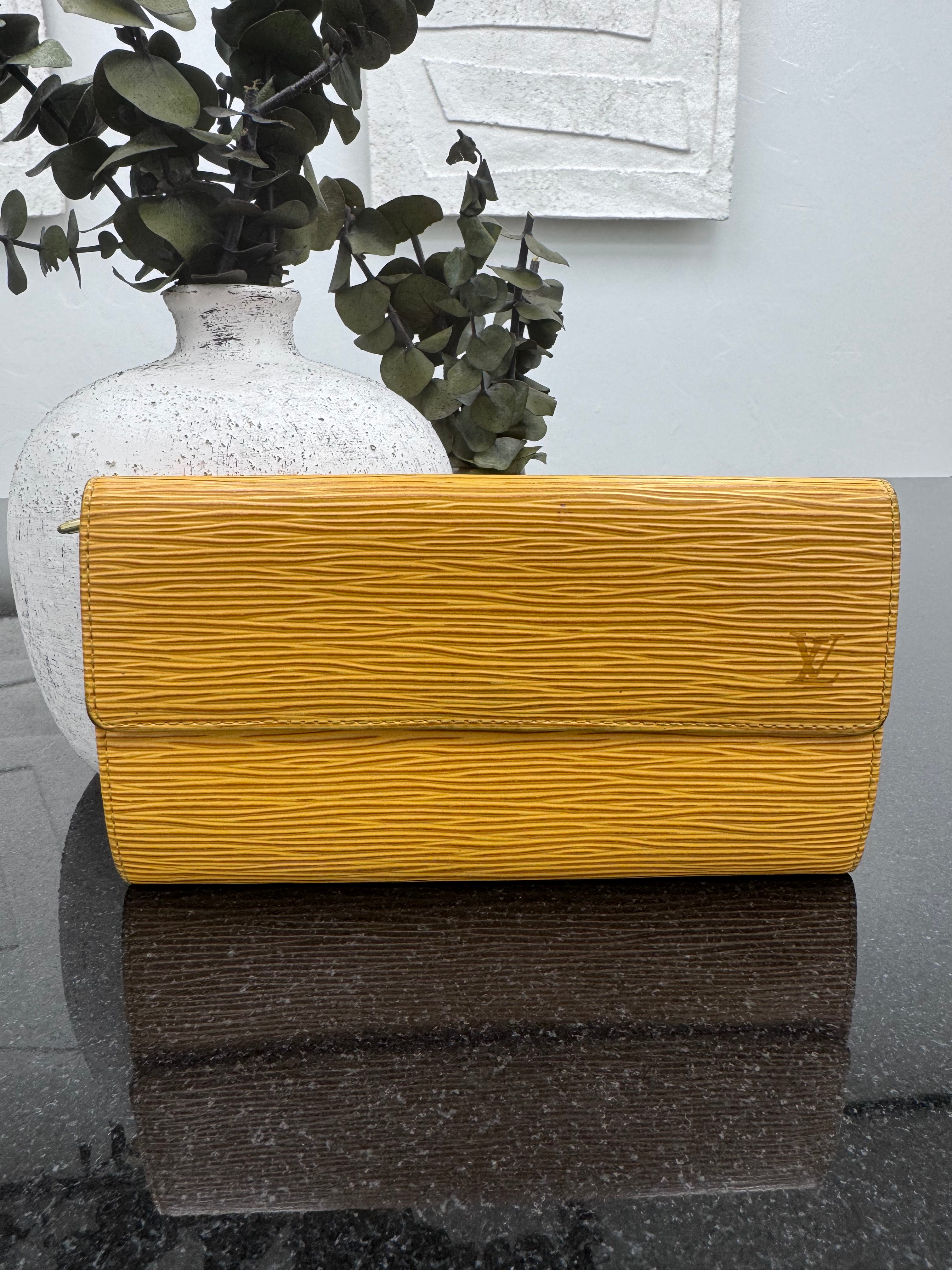 Louis Vuitton Yellow Epi Leather Sarah Wallet