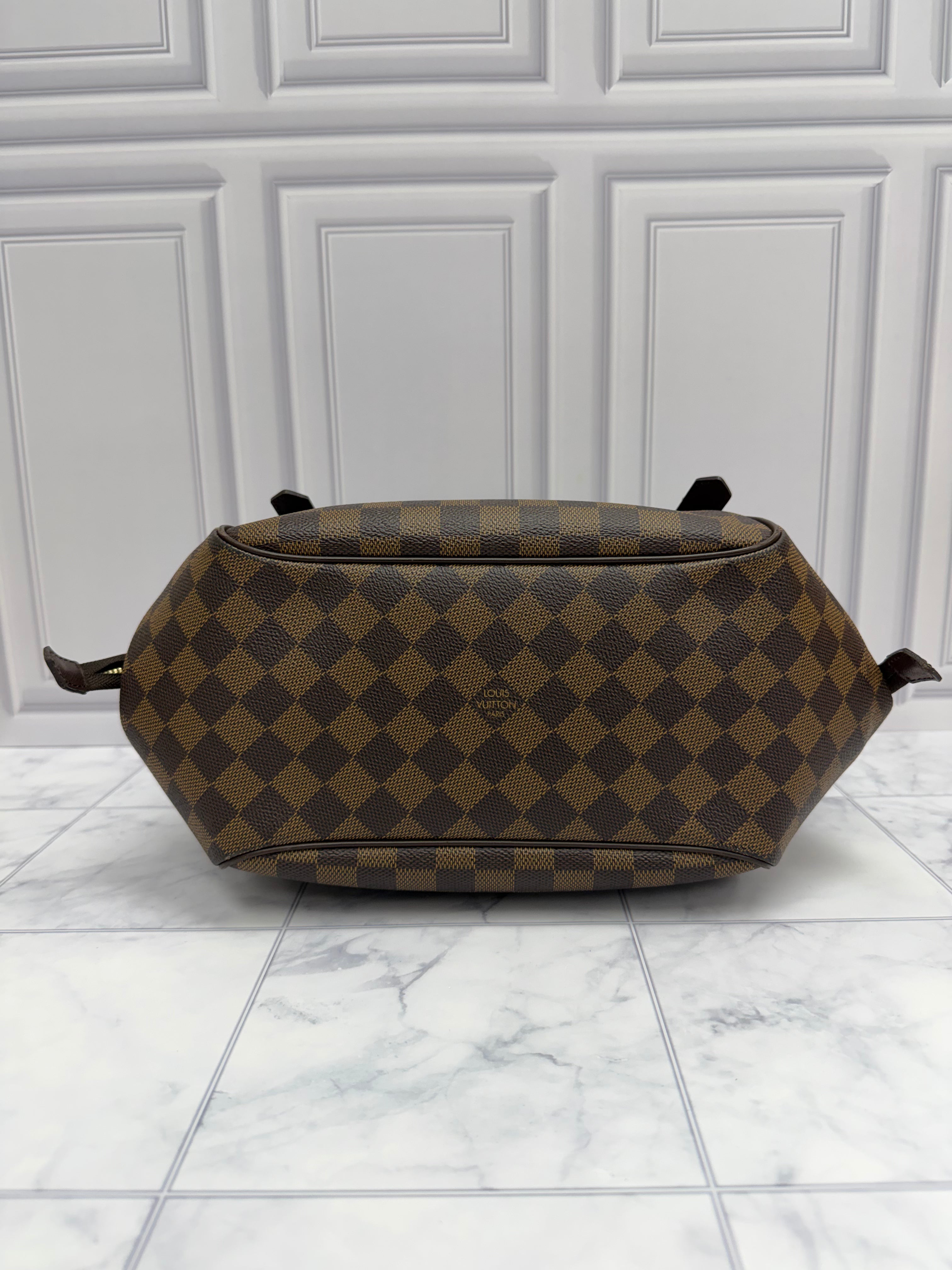 *DONS DROP* Louis Vuitton Damier Ebene & Red Belem MM Shoulder Bag