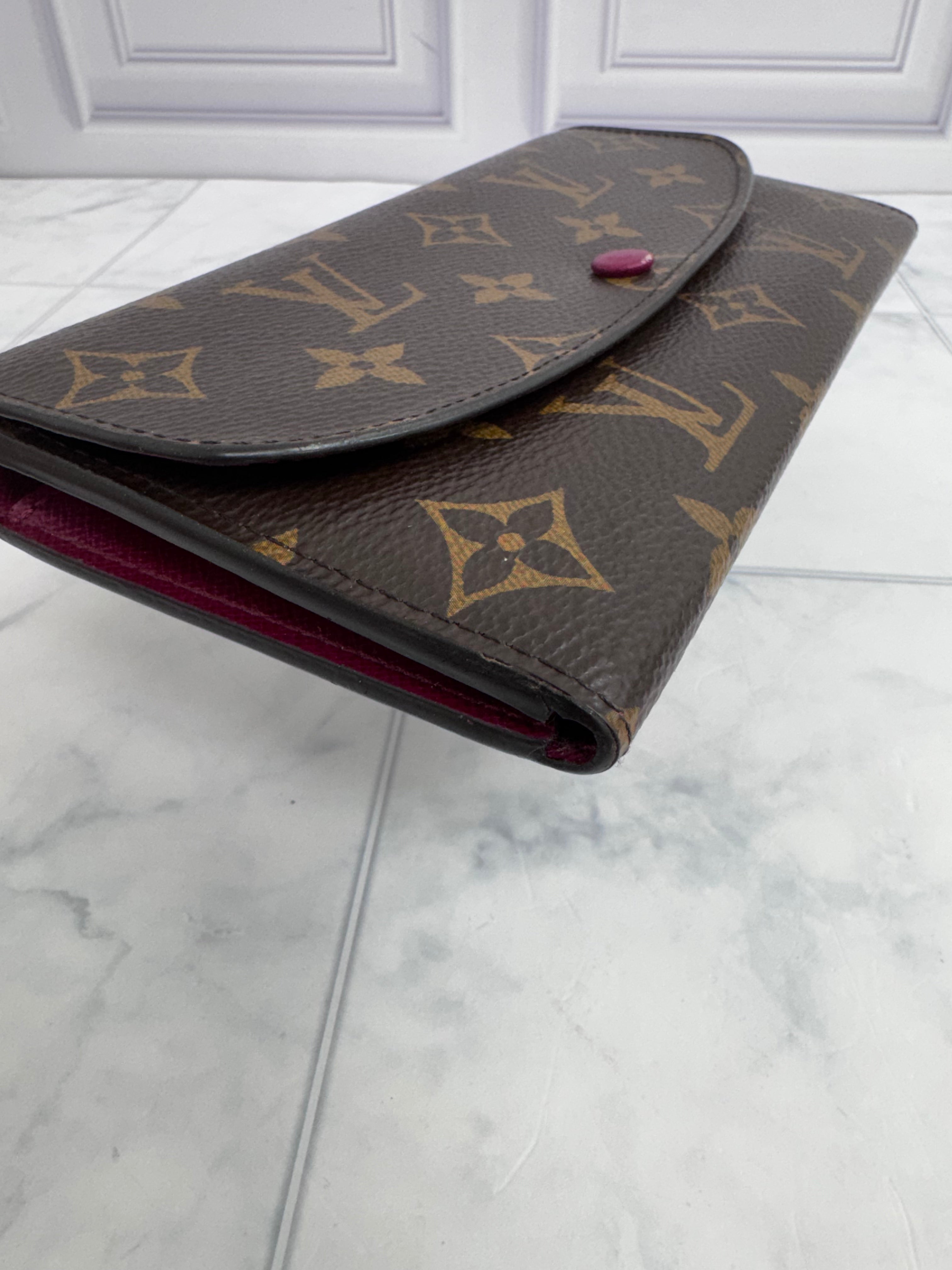 Louis Vuitton Fuchsia Monogram Emilie Wallet