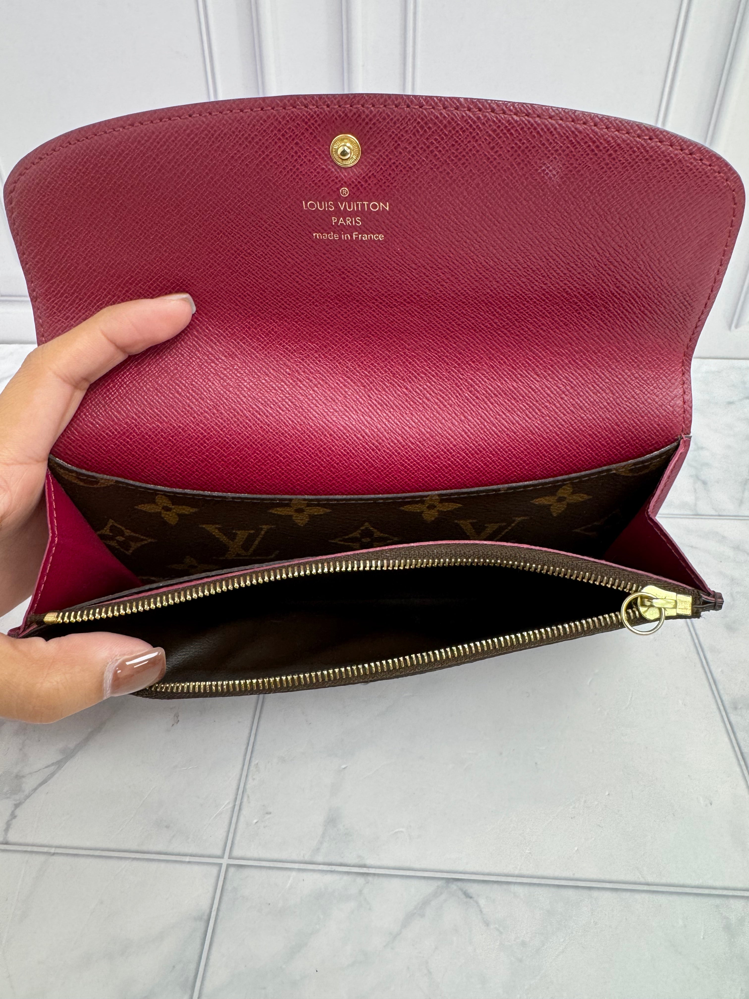 Louis Vuitton Fuchsia Monogram Emilie Wallet