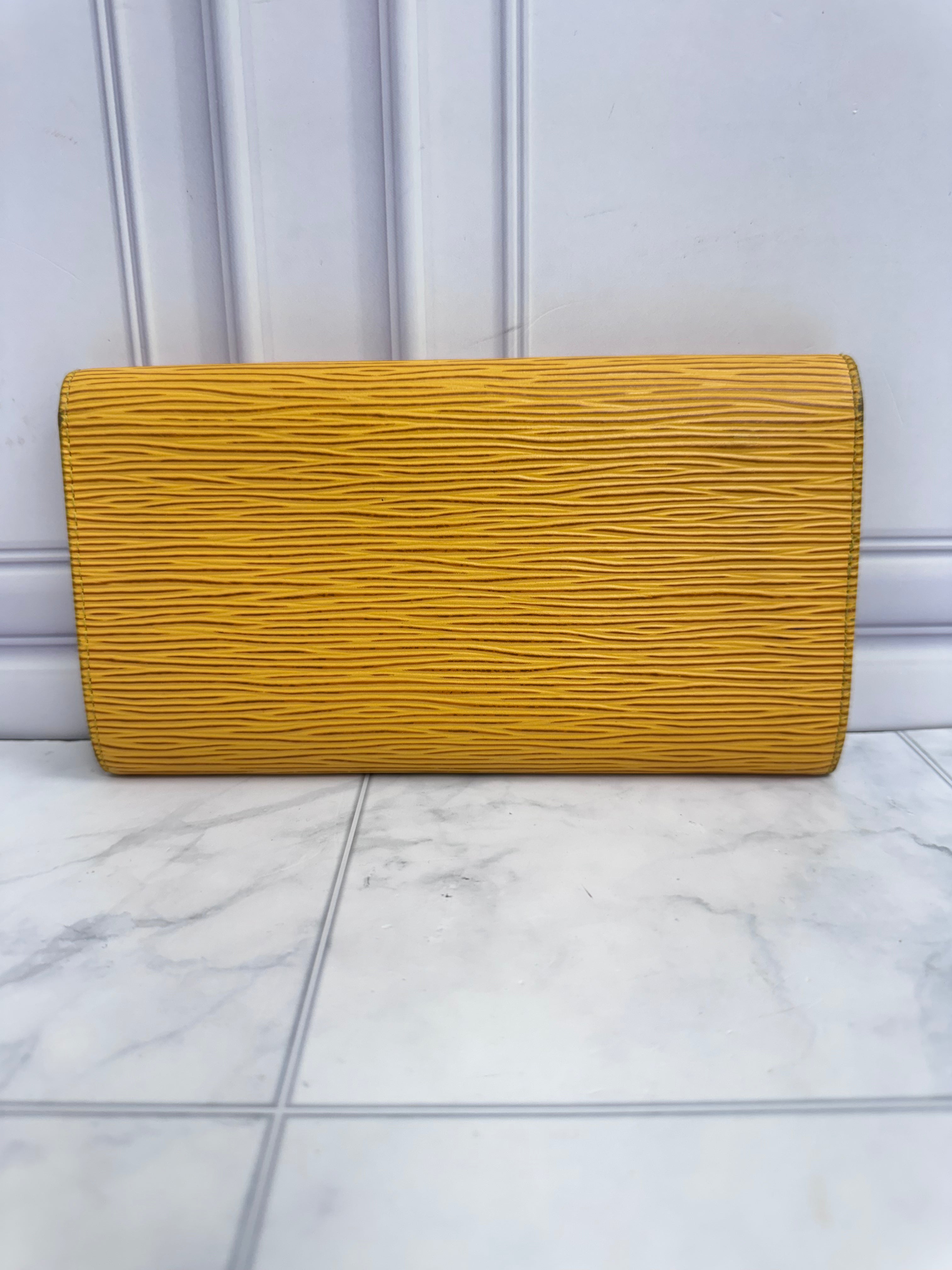 Louis Vuitton Yellow Epi Leather Sarah Wallet