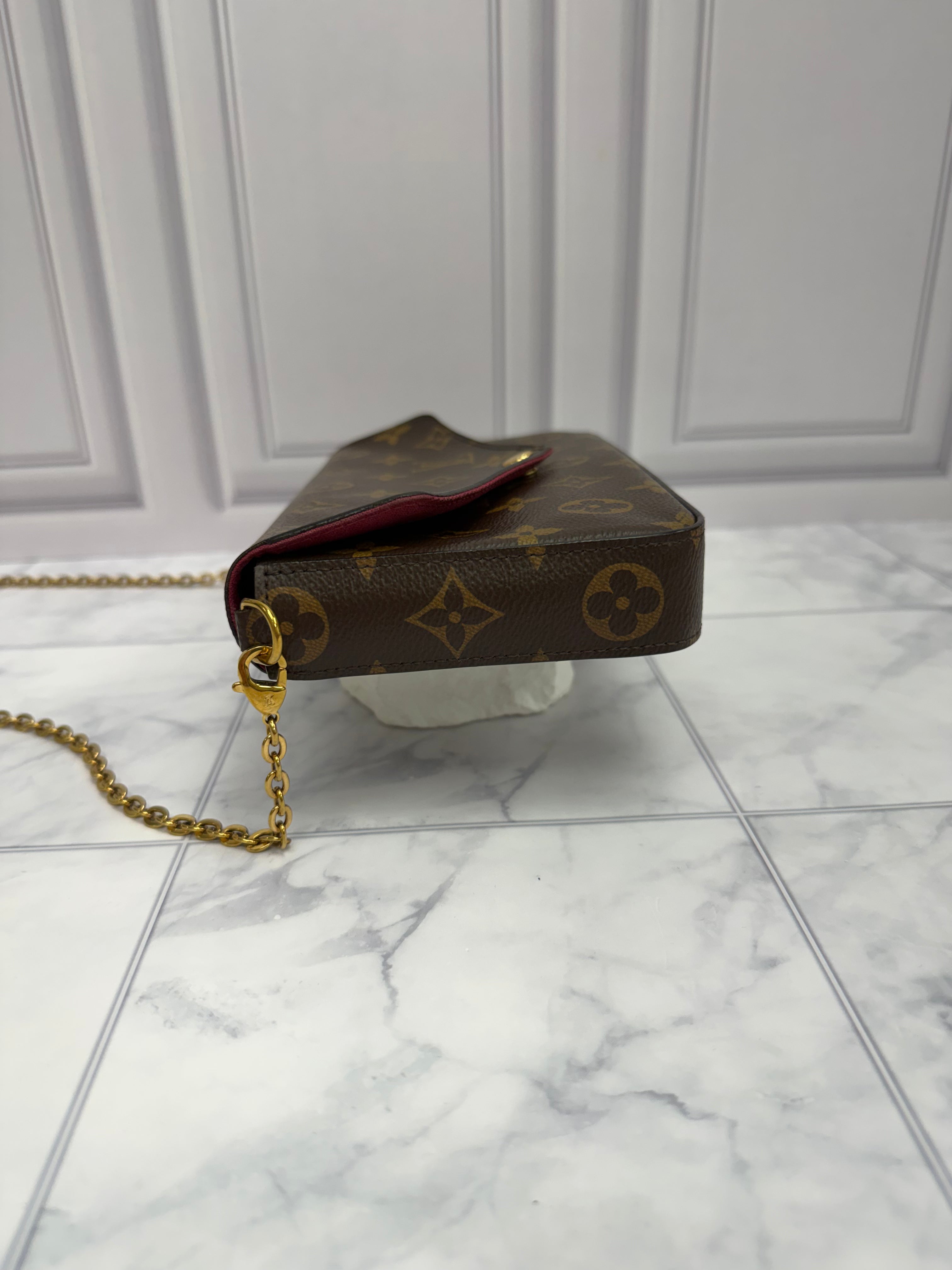 *DONS DROP* Louis Vuitton Monogram & Fuchsia Felicie Pochette