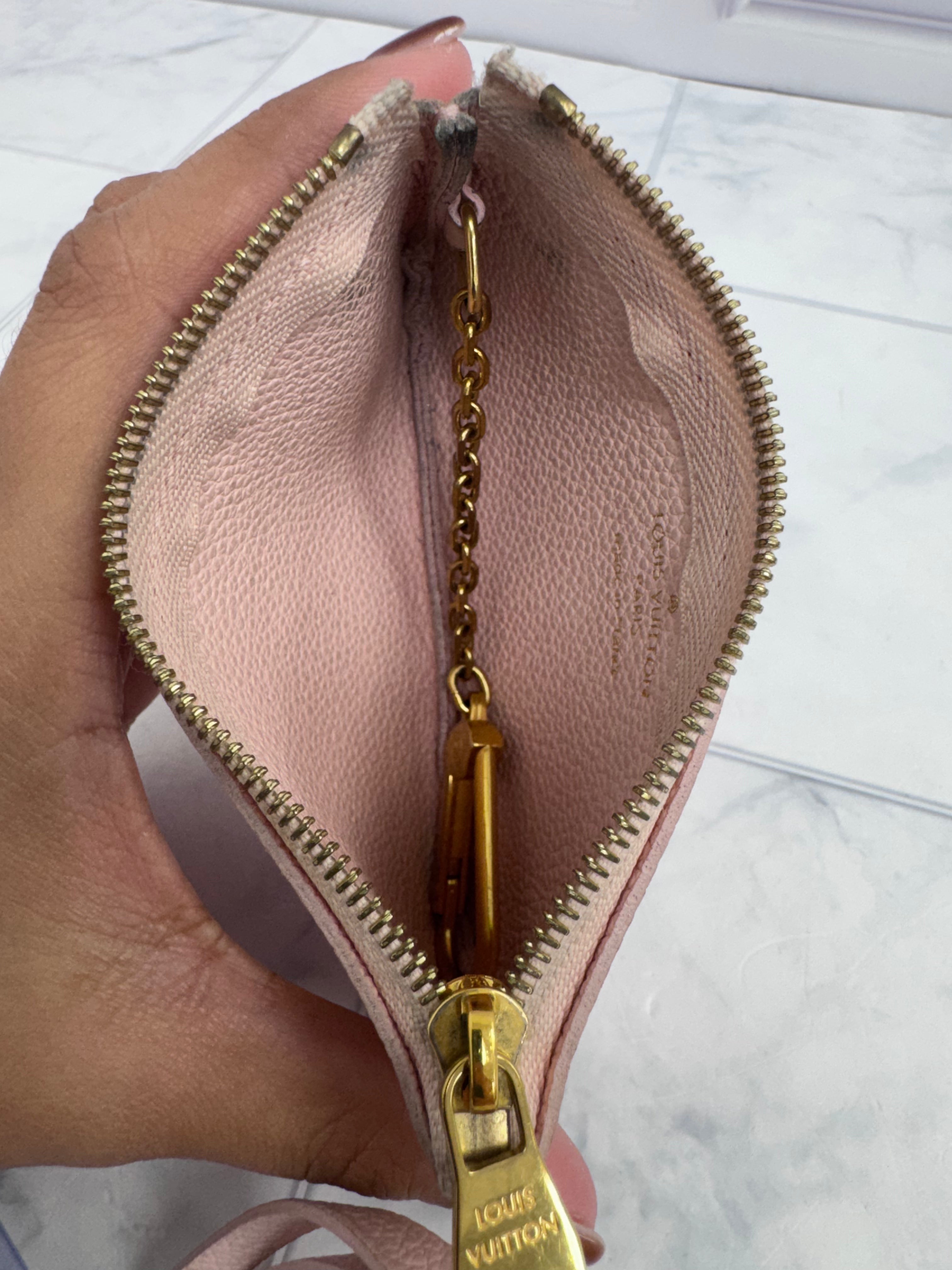 Louis Vuitton Pink Empreinte Leather Giant By The Pool Key Cles