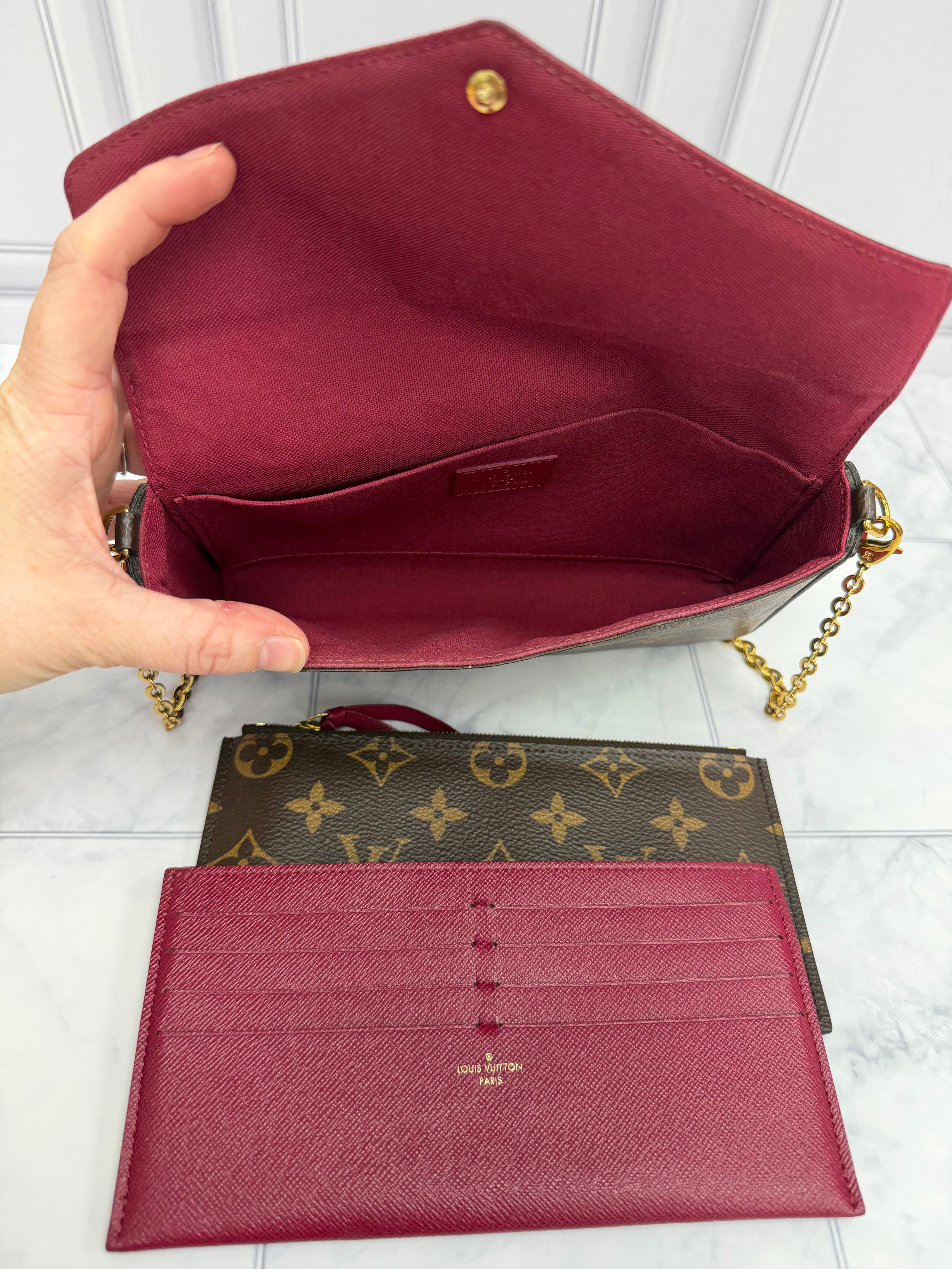 *DONS DROP* Louis Vuitton Monogram & Fuchsia Felicie Pochette