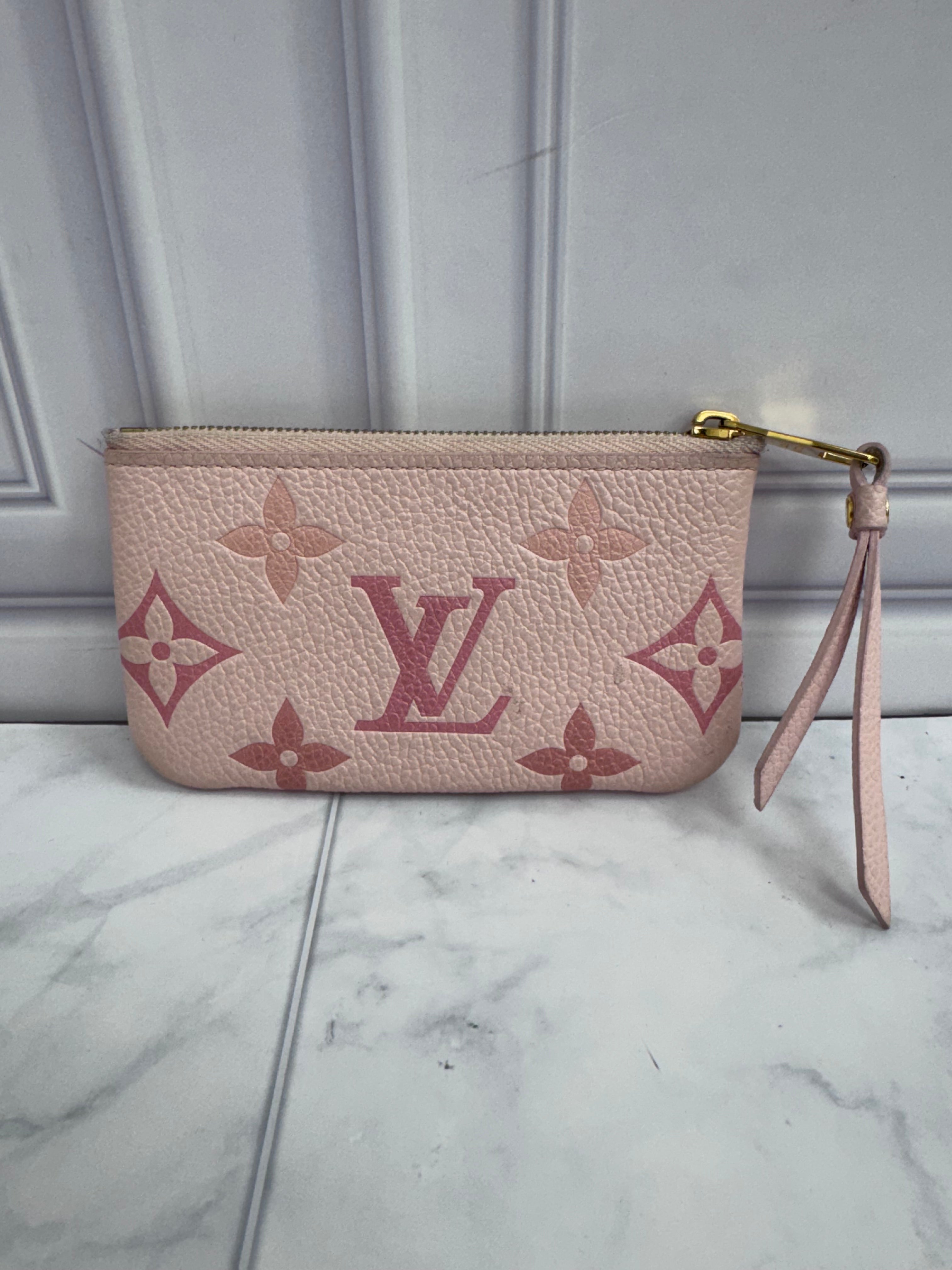 Louis Vuitton Pink Empreinte Leather Giant By The Pool Key Cles