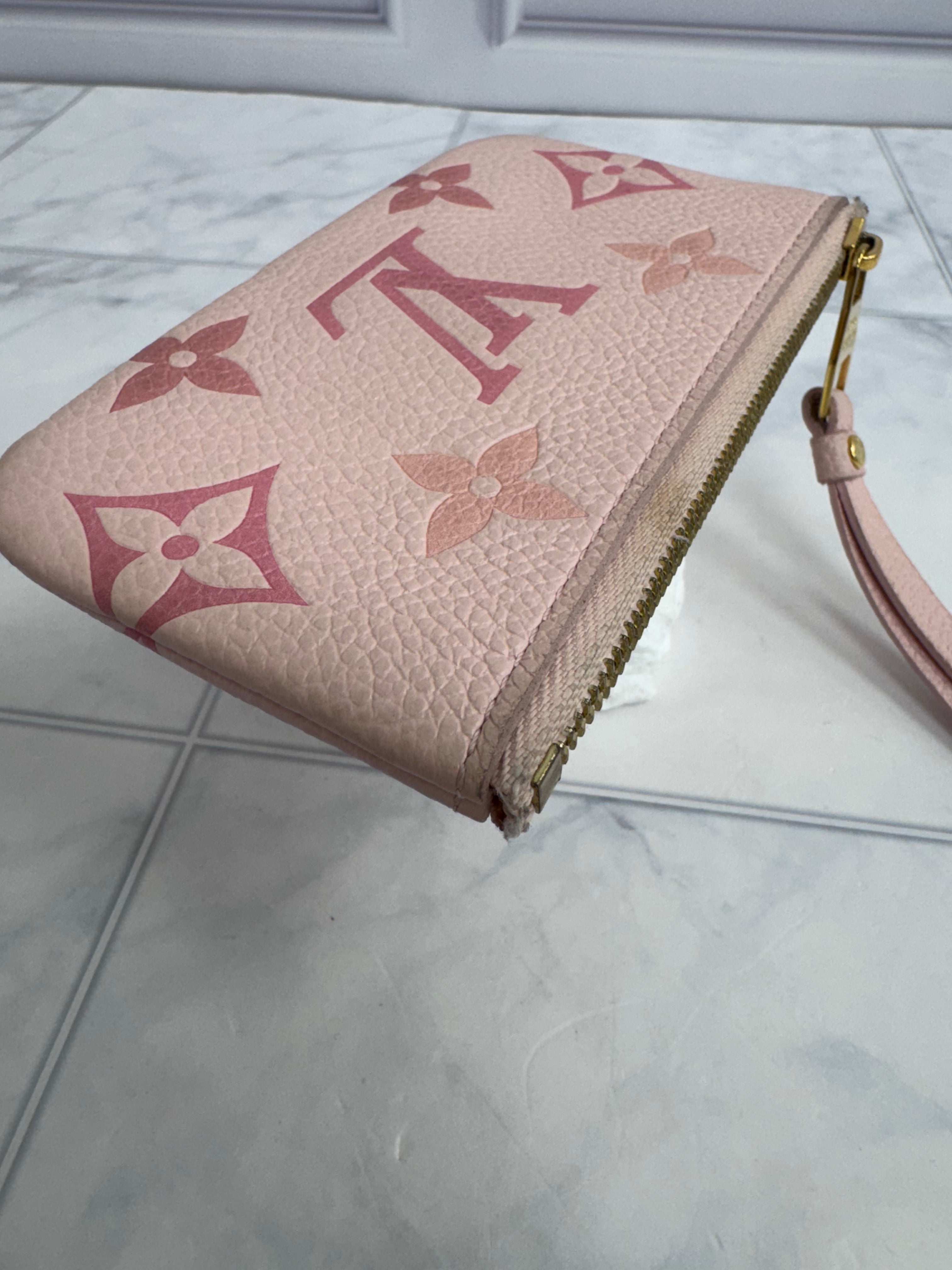 Louis Vuitton Pink Empreinte Leather Giant By The Pool Key Cles