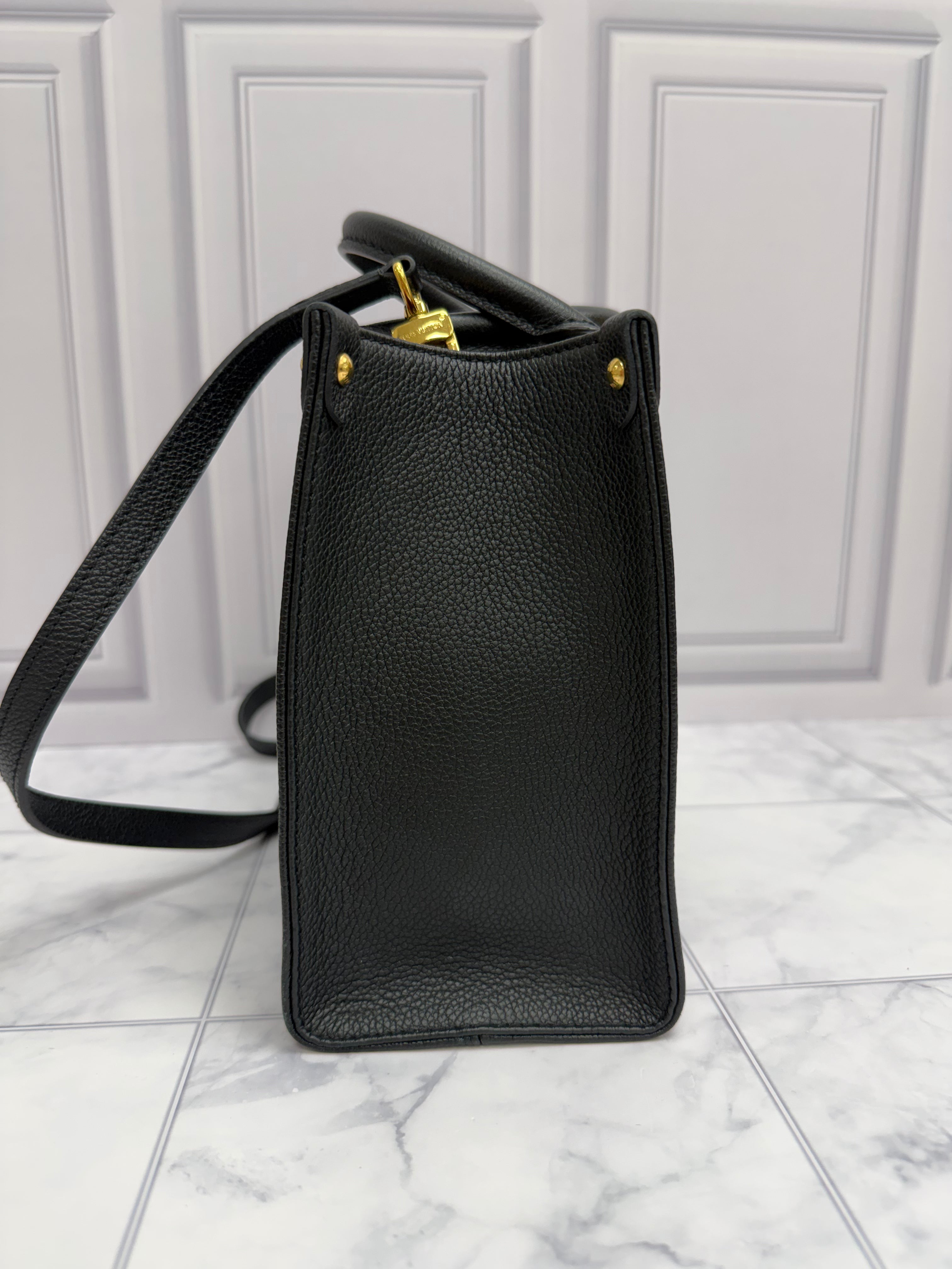 *DONS DROP* Louis Vuitton Black & Cream Giant Empreinte On The Go PM Bag