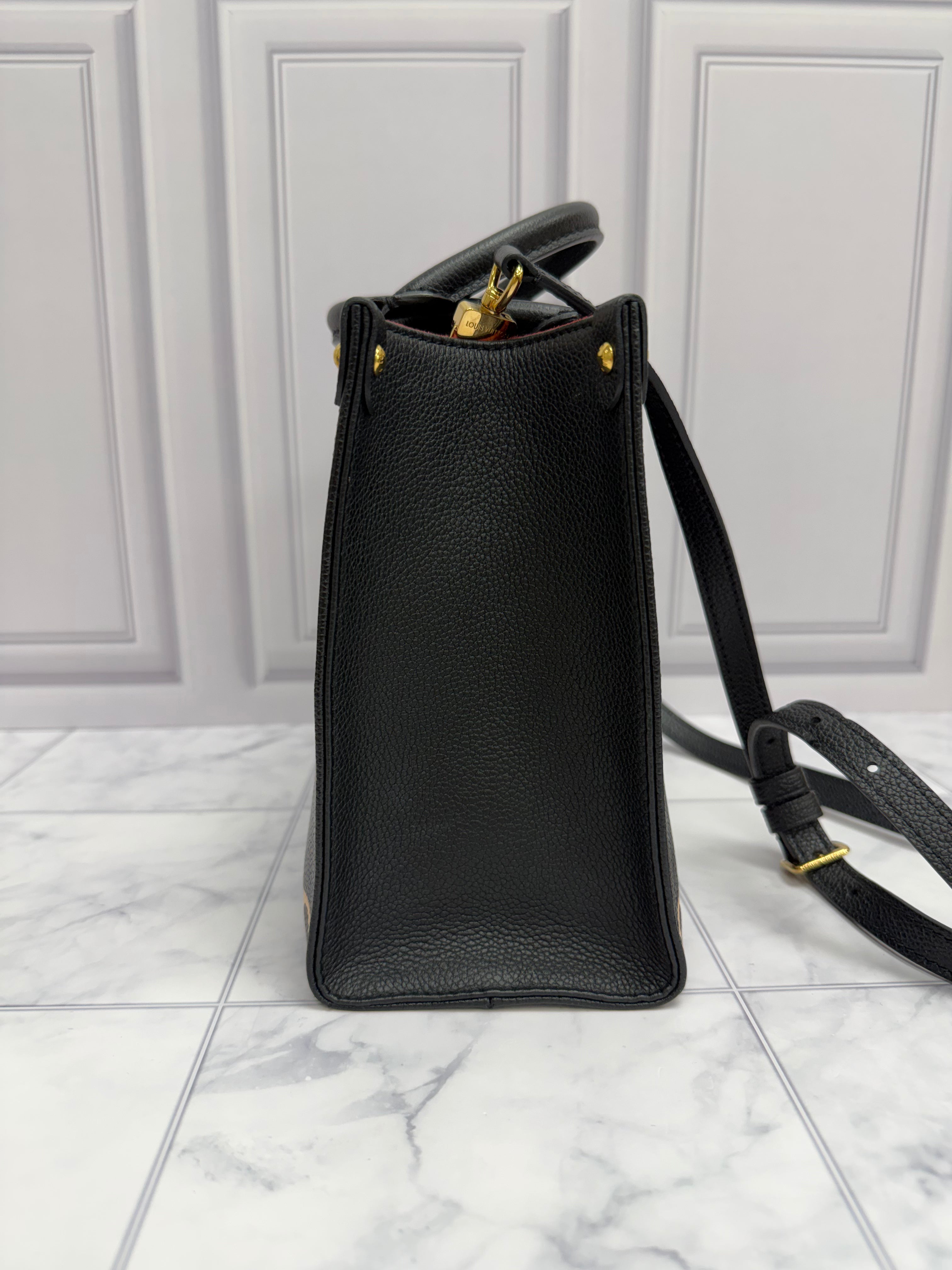 *DONS DROP* Louis Vuitton Black & Cream Giant Empreinte On The Go PM Bag