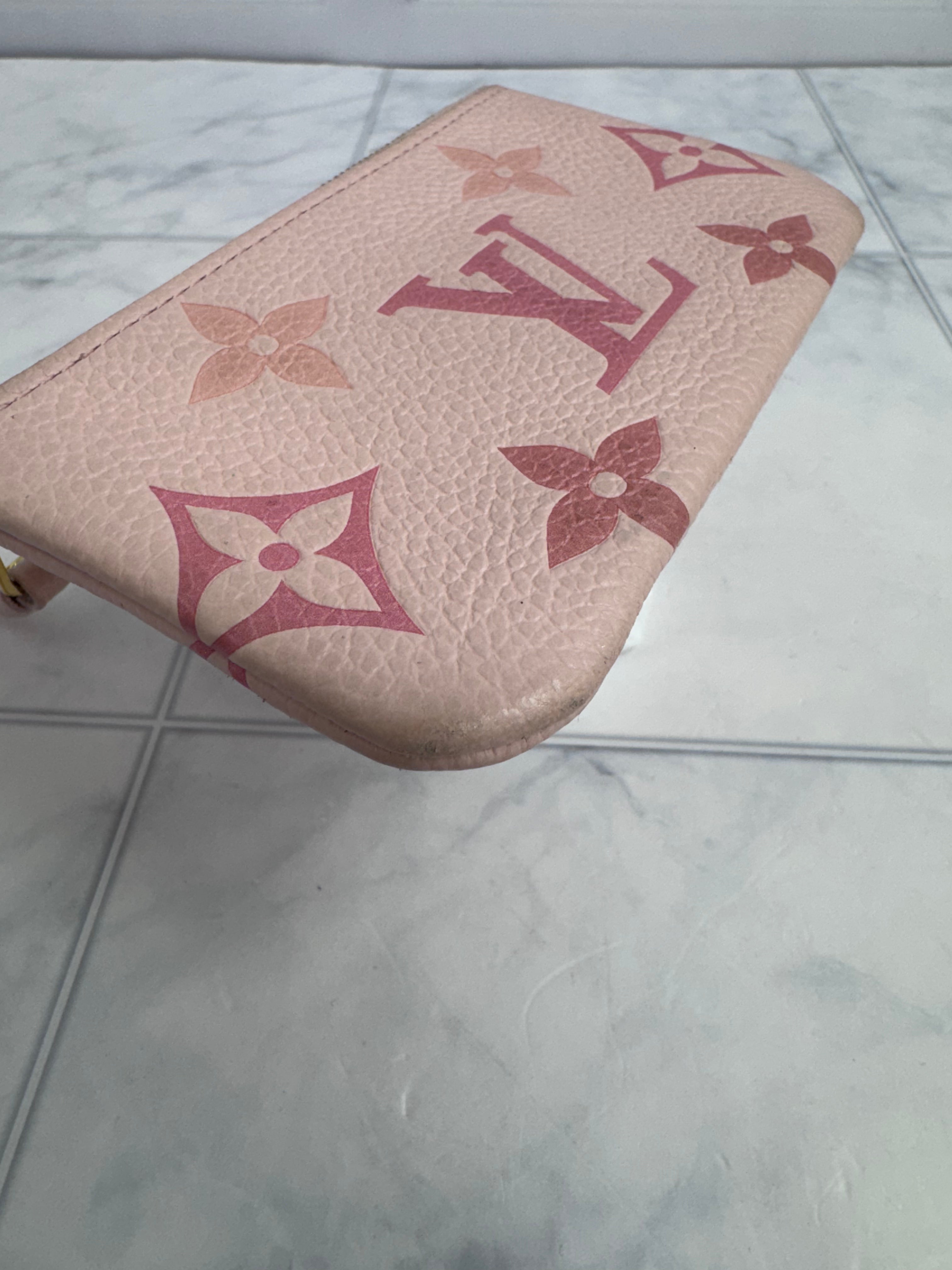 Louis Vuitton Pink Empreinte Leather Giant By The Pool Key Cles