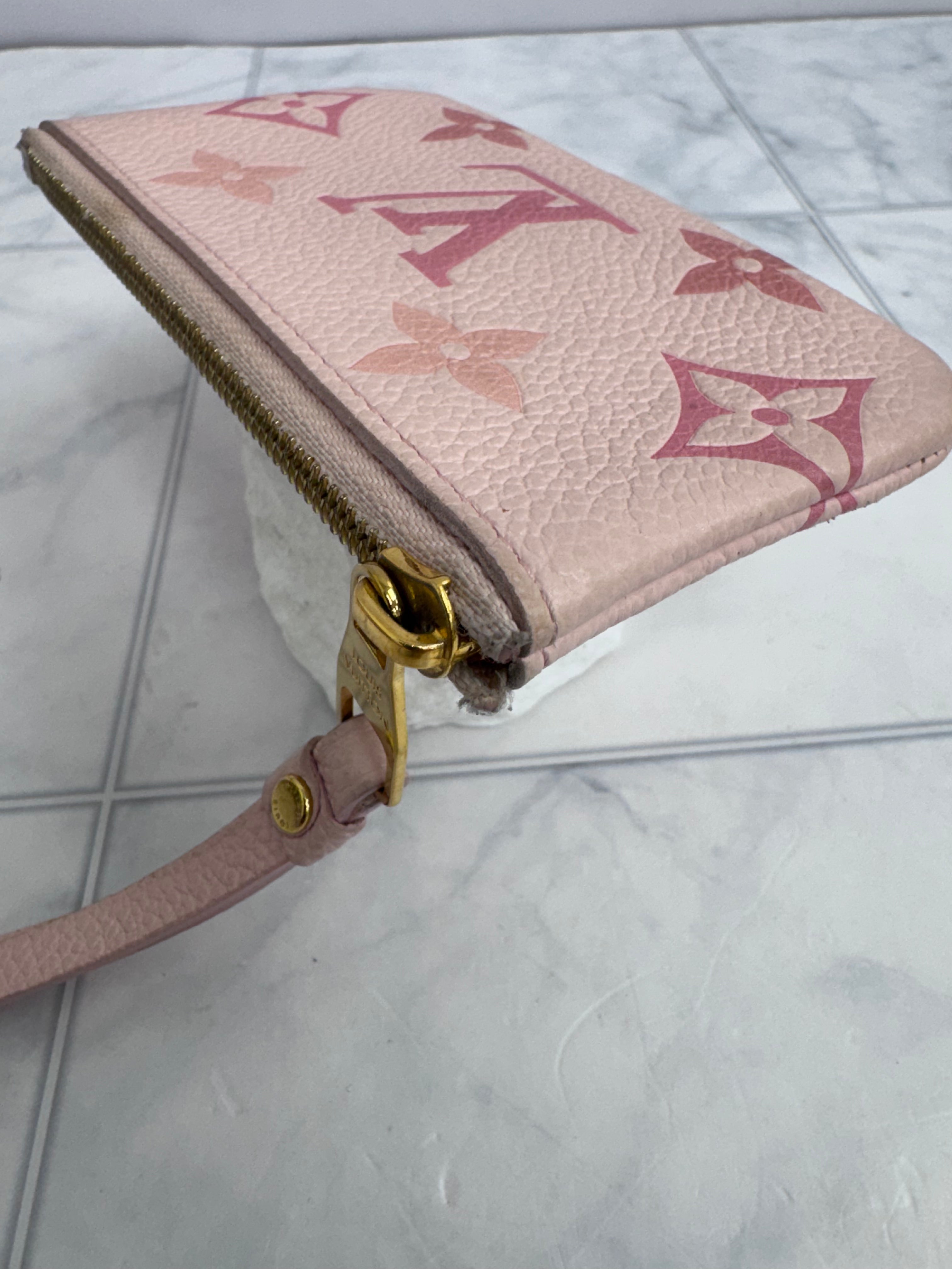 Louis Vuitton Pink Empreinte Leather Giant By The Pool Key Cles