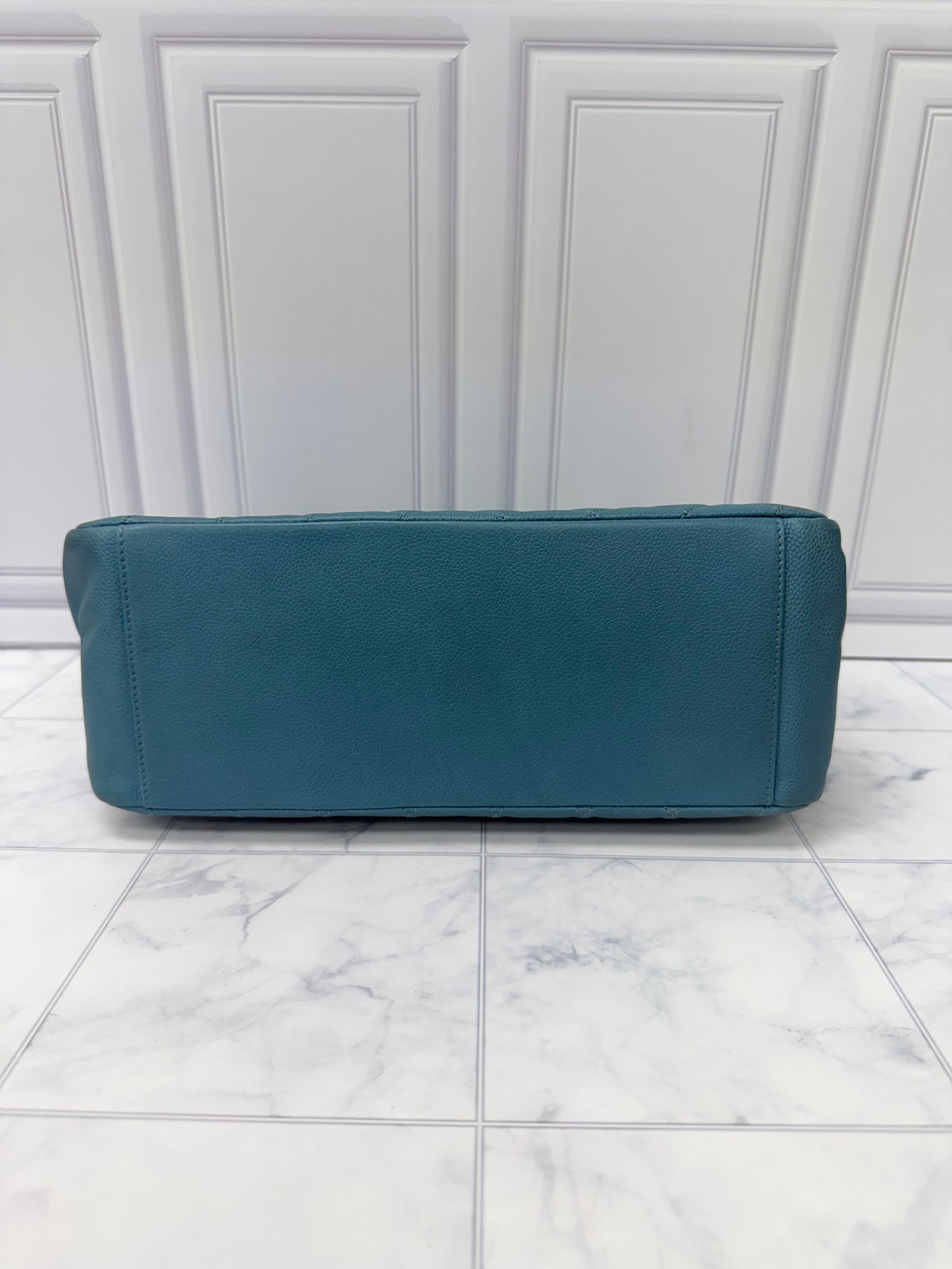 Chanel Blue Caviar Leather Grand Shopping Tote
