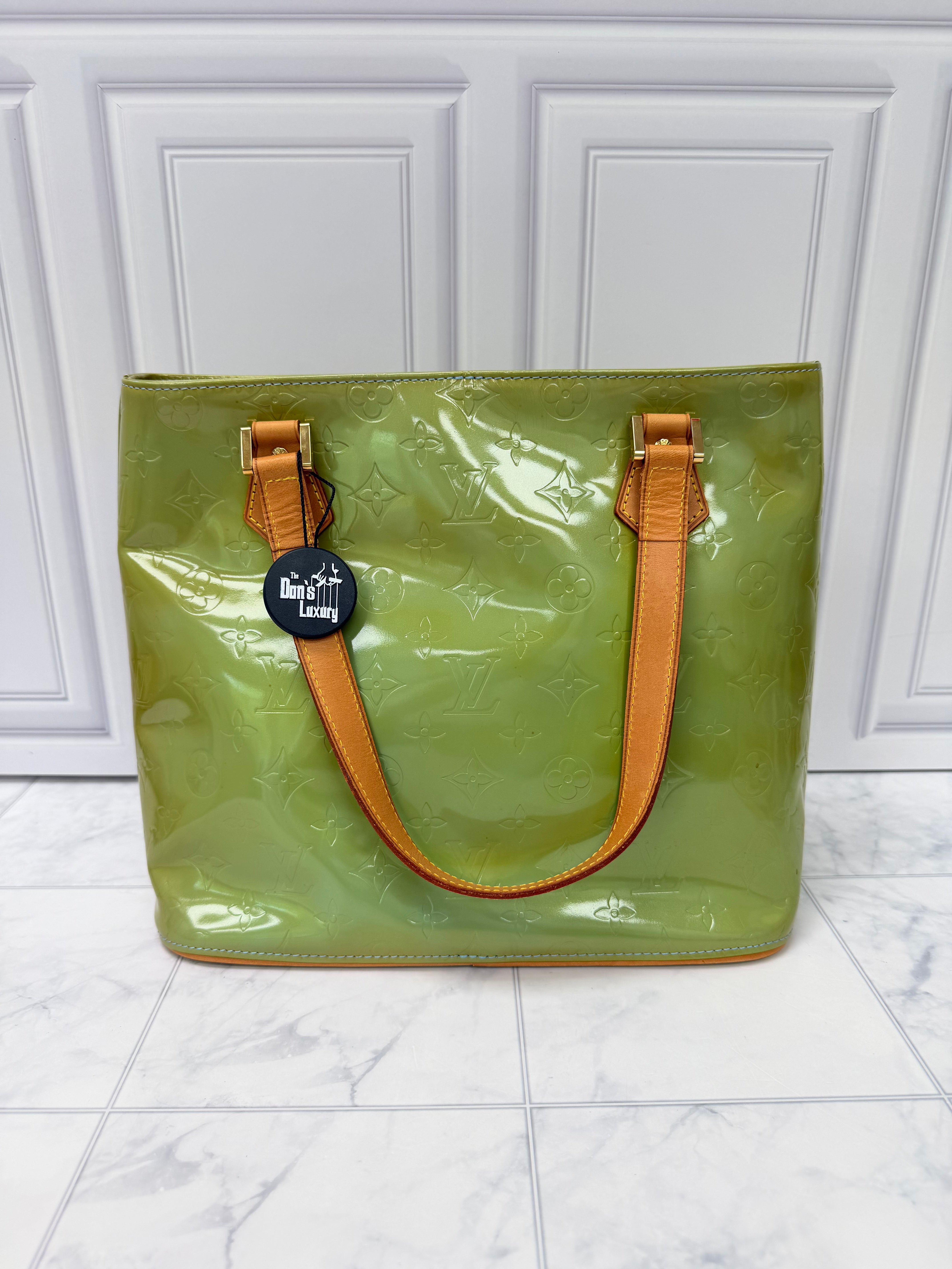 Louis Vuitton Green Vernis Houston Shoulder Bag