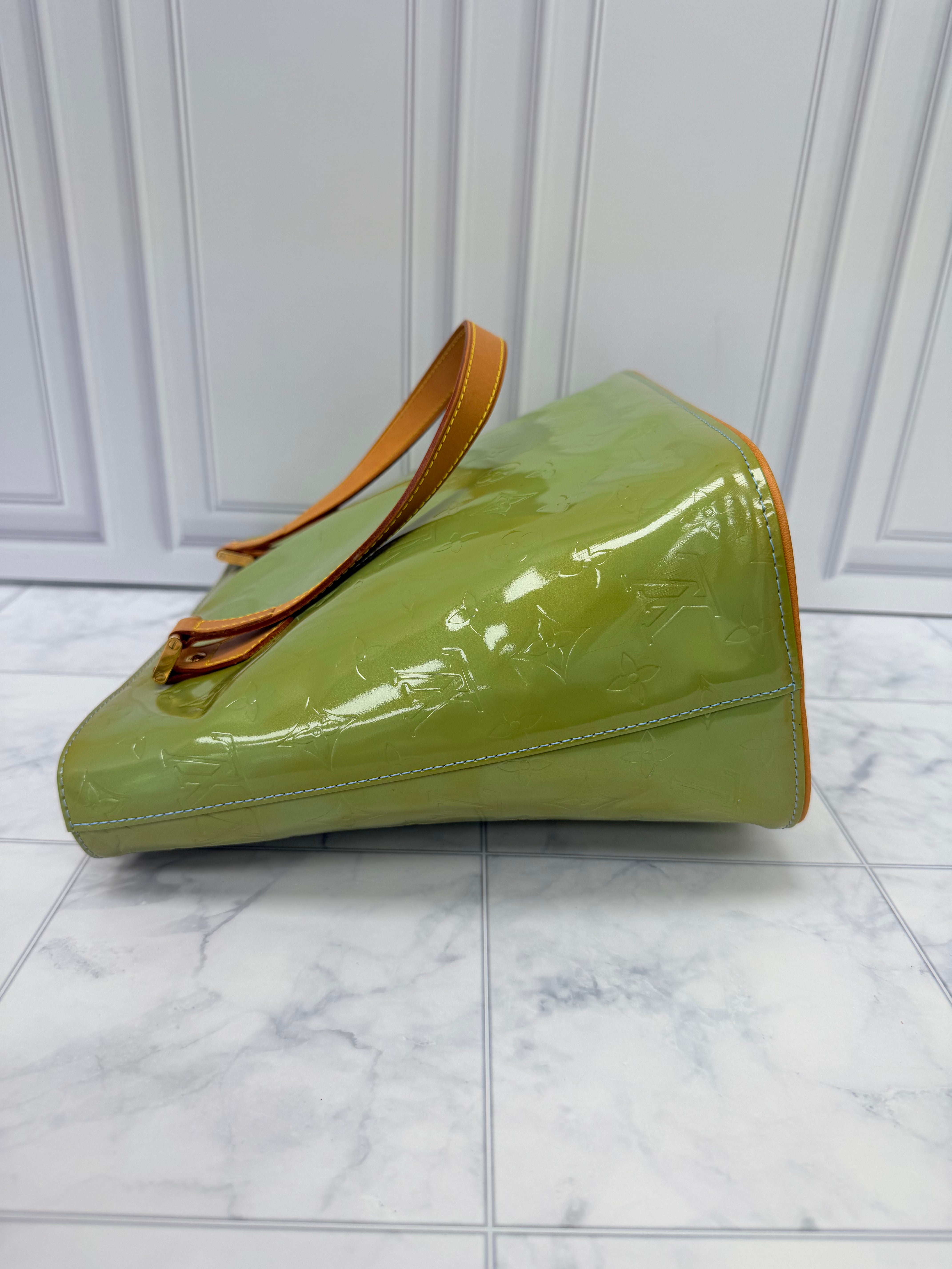 Louis Vuitton Green Vernis Houston Shoulder Bag