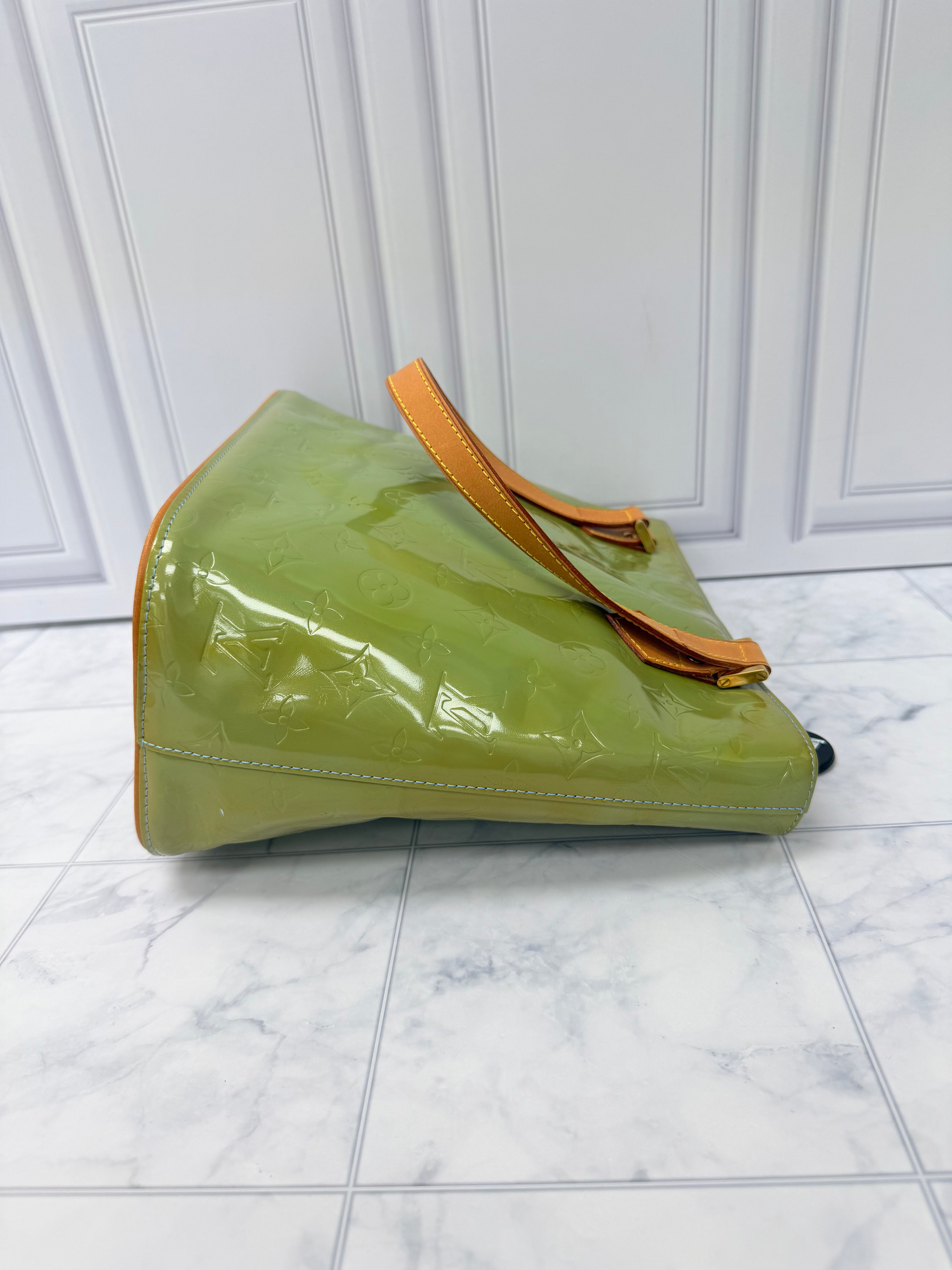 Louis Vuitton Green Vernis Houston Shoulder Bag