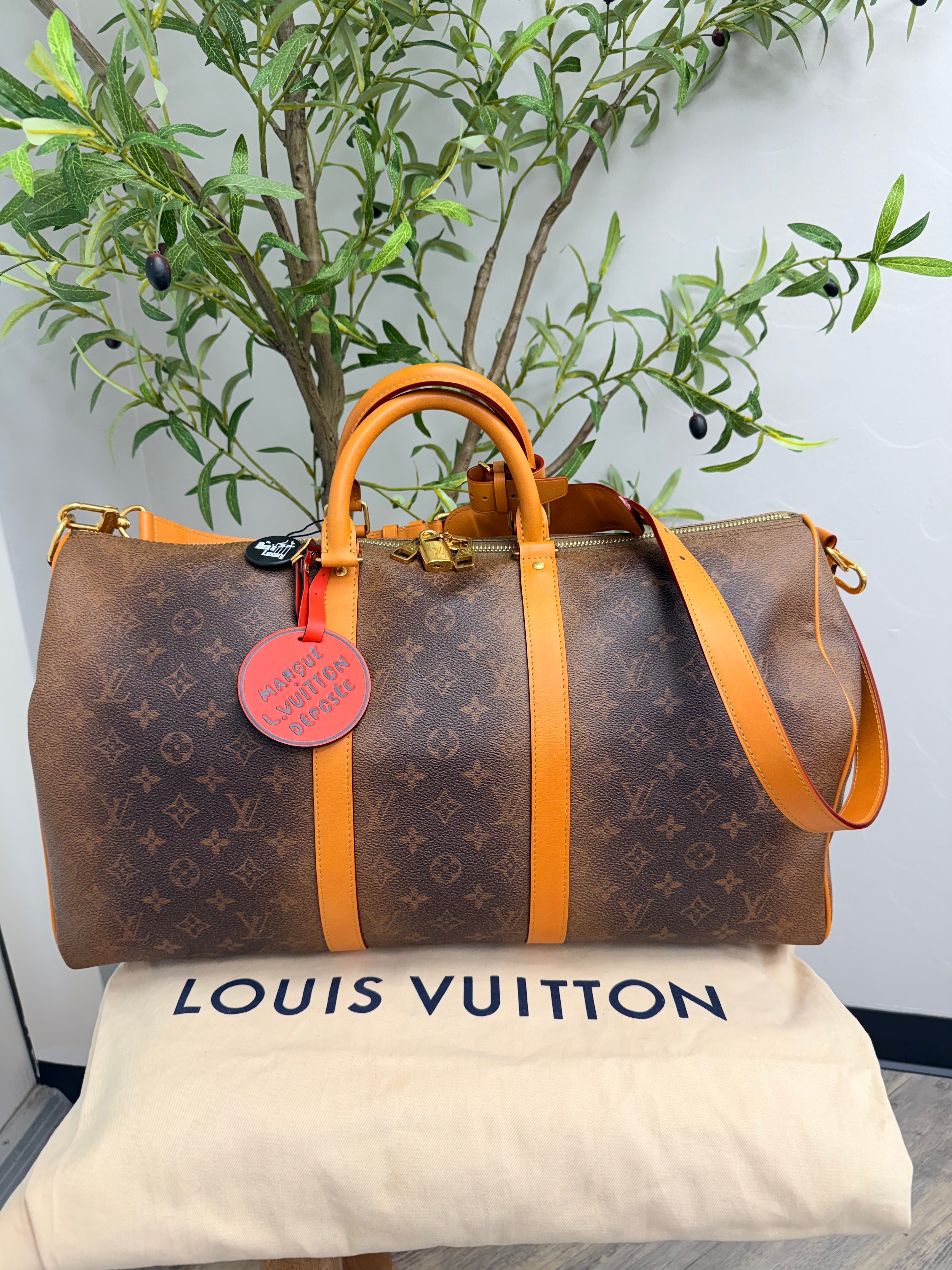 BRAND NEW - Louis Vuitton Monogram Dust Keepall Bandouliere 50