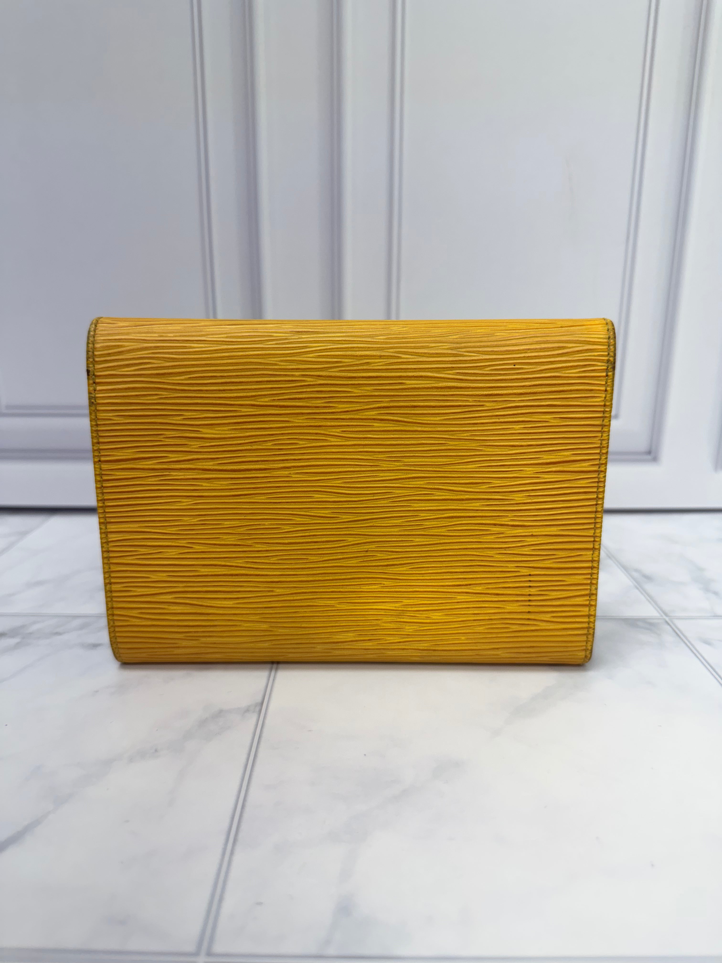 Louis Vuitton Yellow Epi Leather Port Tresor Trifold Wallet
