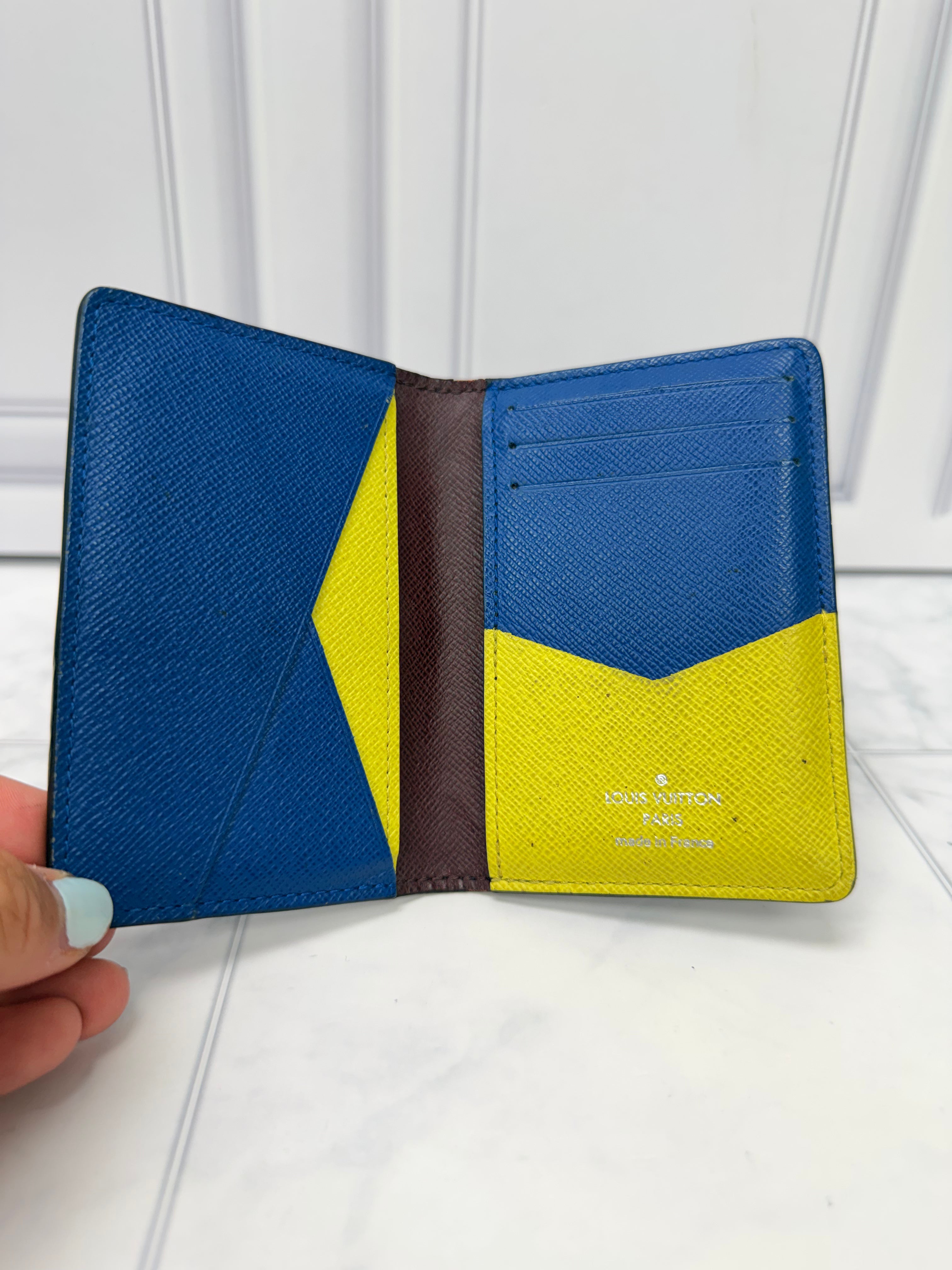 Louis Vuitton Navy Blue Epi Leather Pocket Organizer