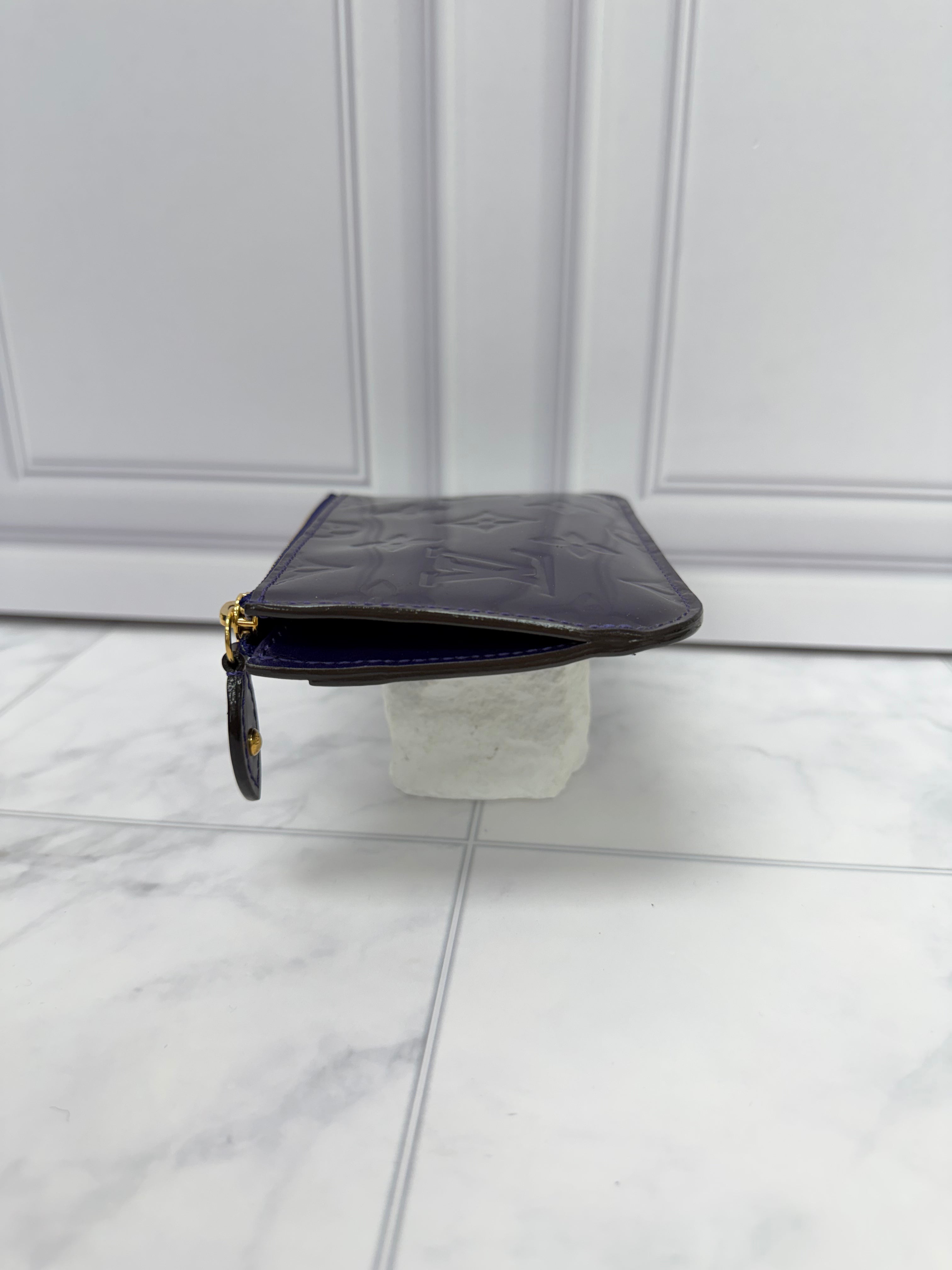 Louis Vuitton Monogram Purple Vernis Leather Key Pouch