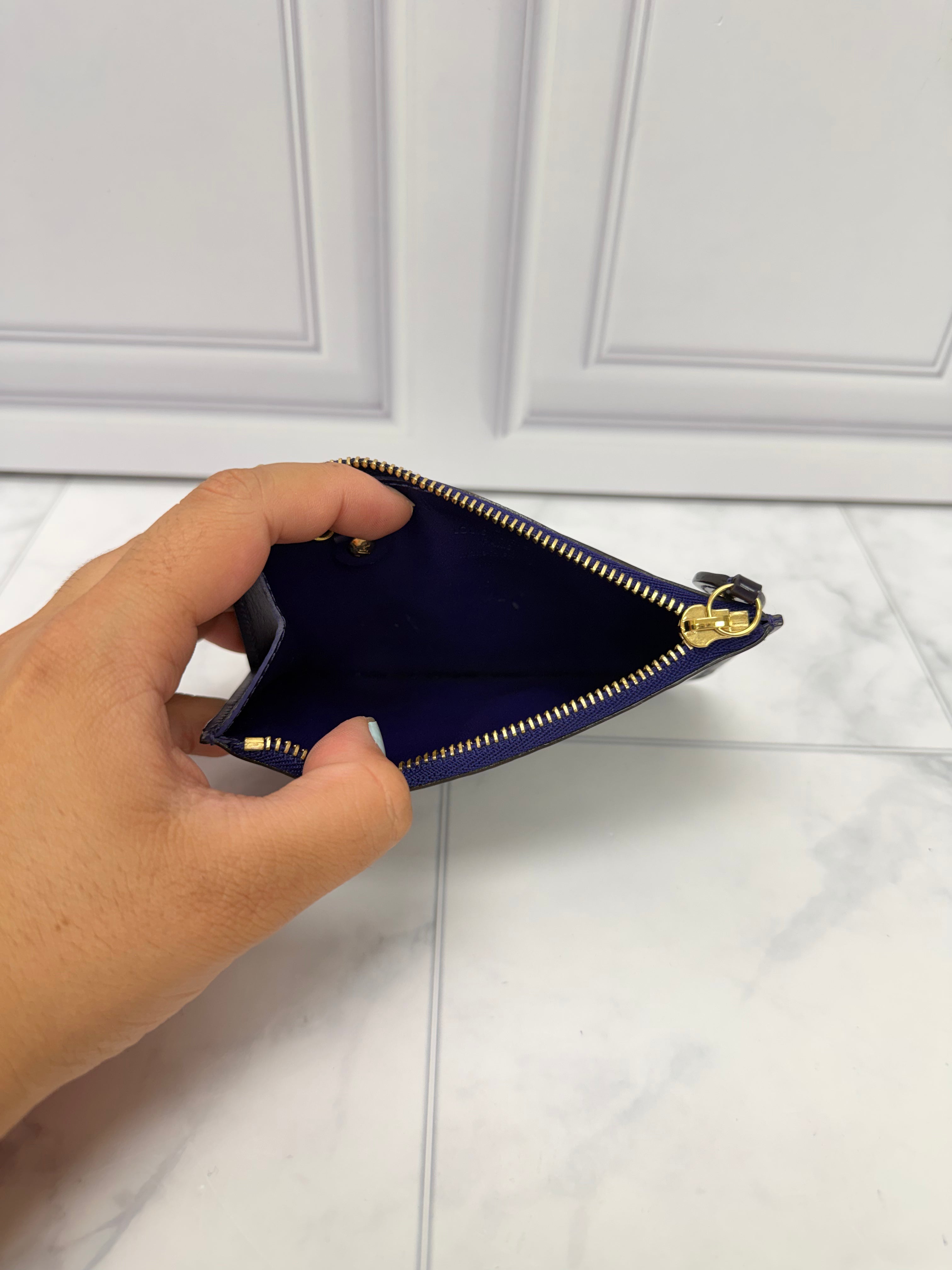 Louis Vuitton Monogram Purple Vernis Leather Key Pouch