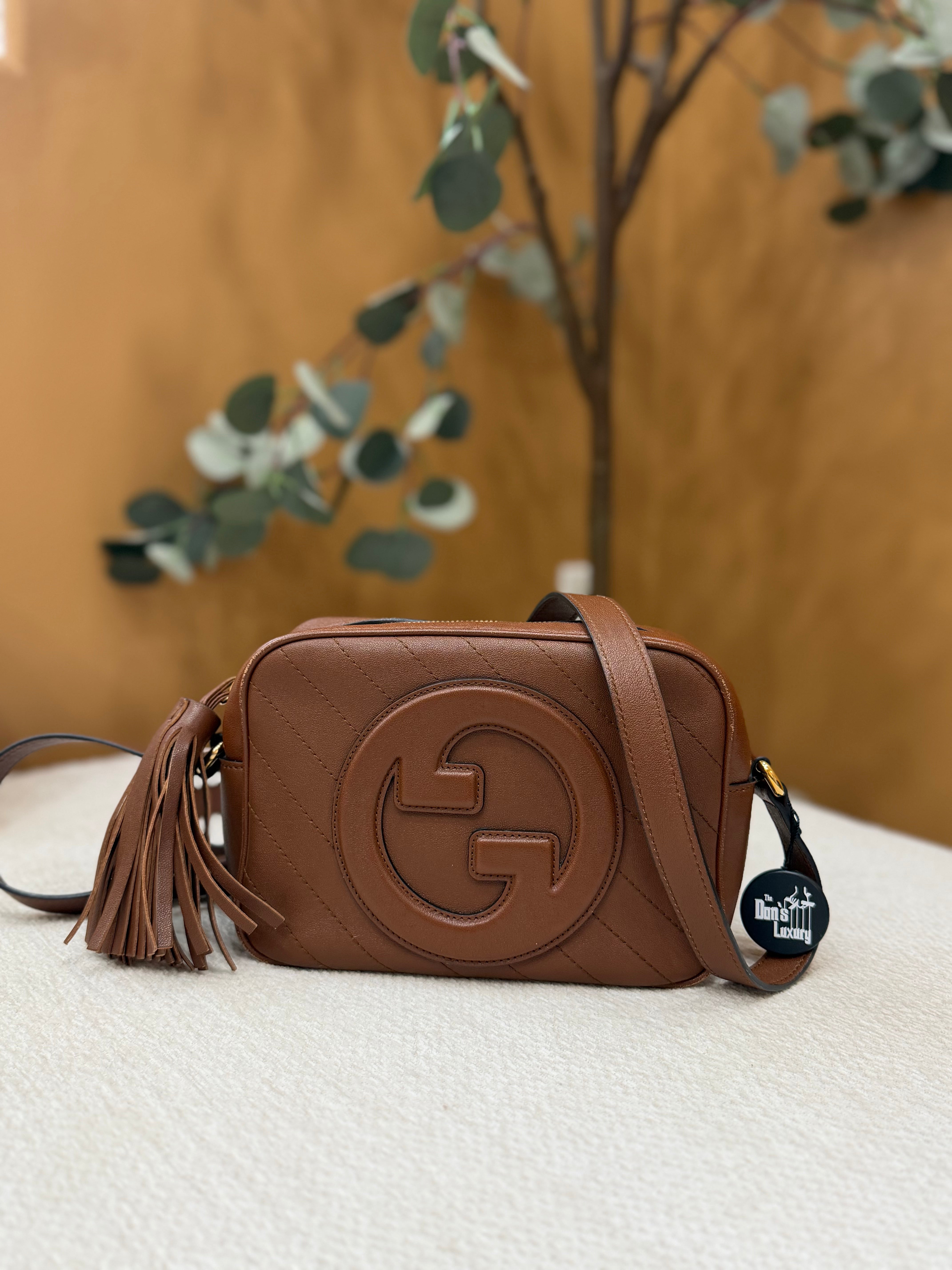 Gucci Brown Leather Blondie Crossbody Bag