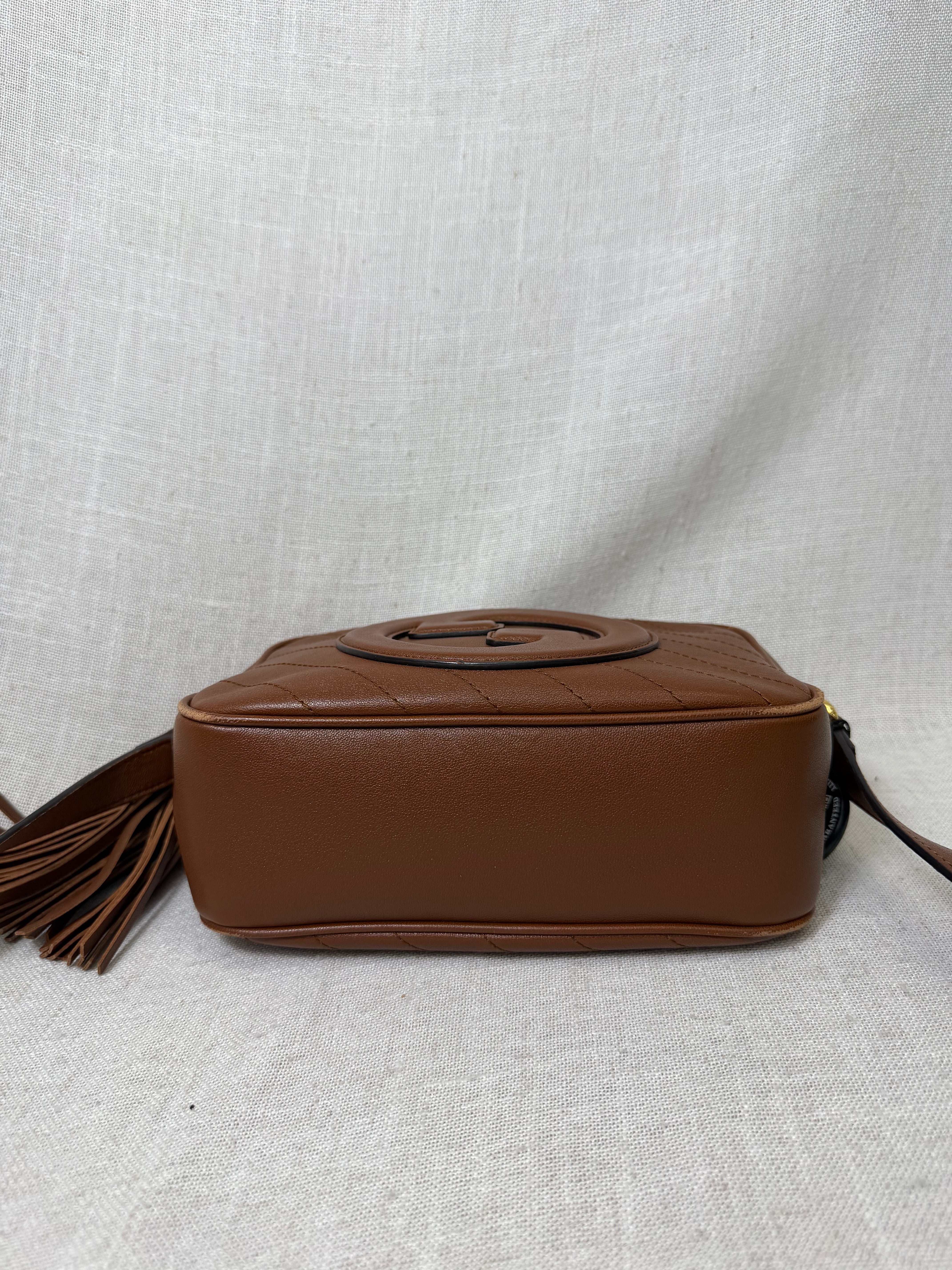 Gucci Brown Leather Blondie Crossbody Bag