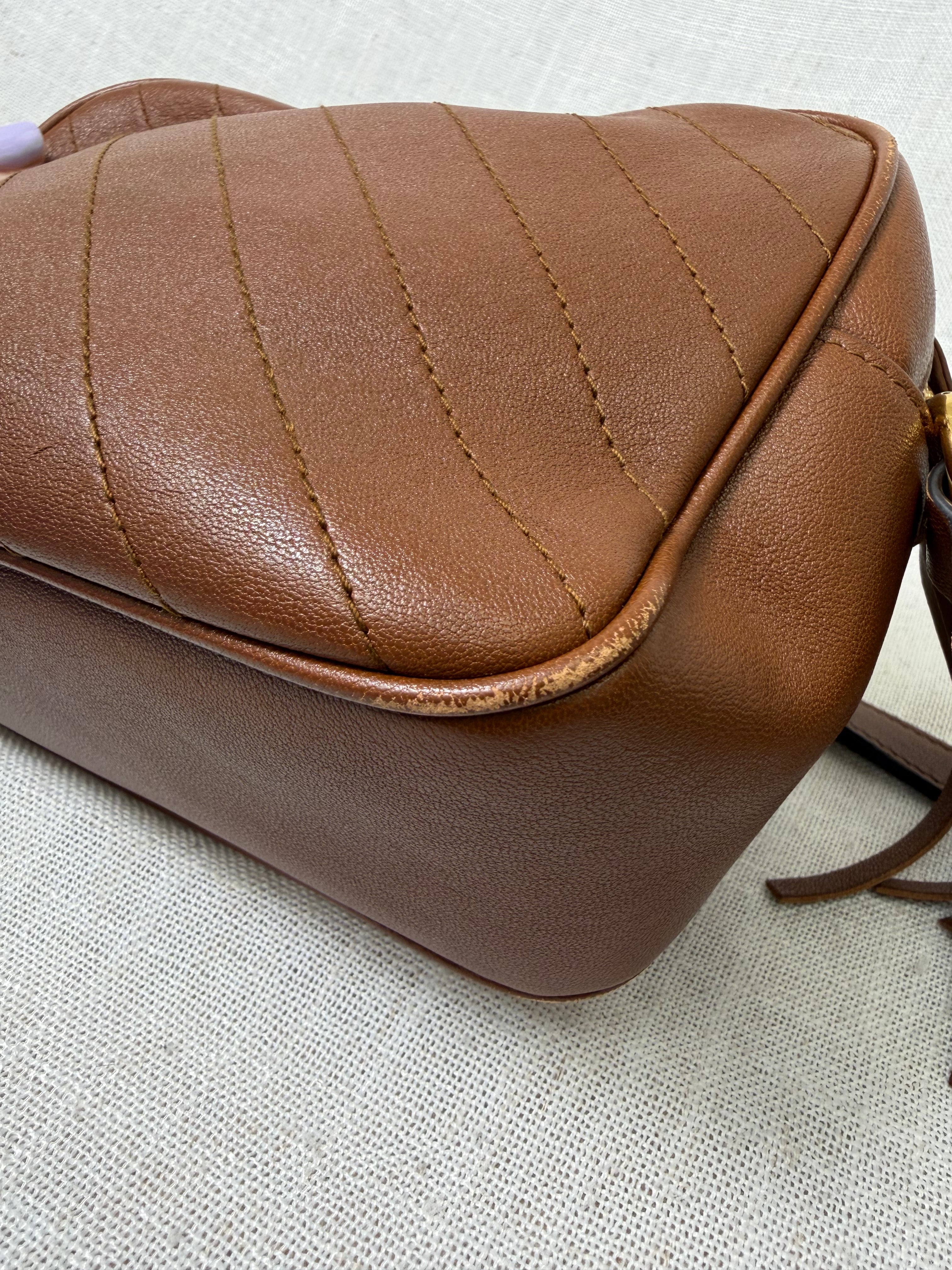 Gucci Brown Leather Blondie Crossbody Bag