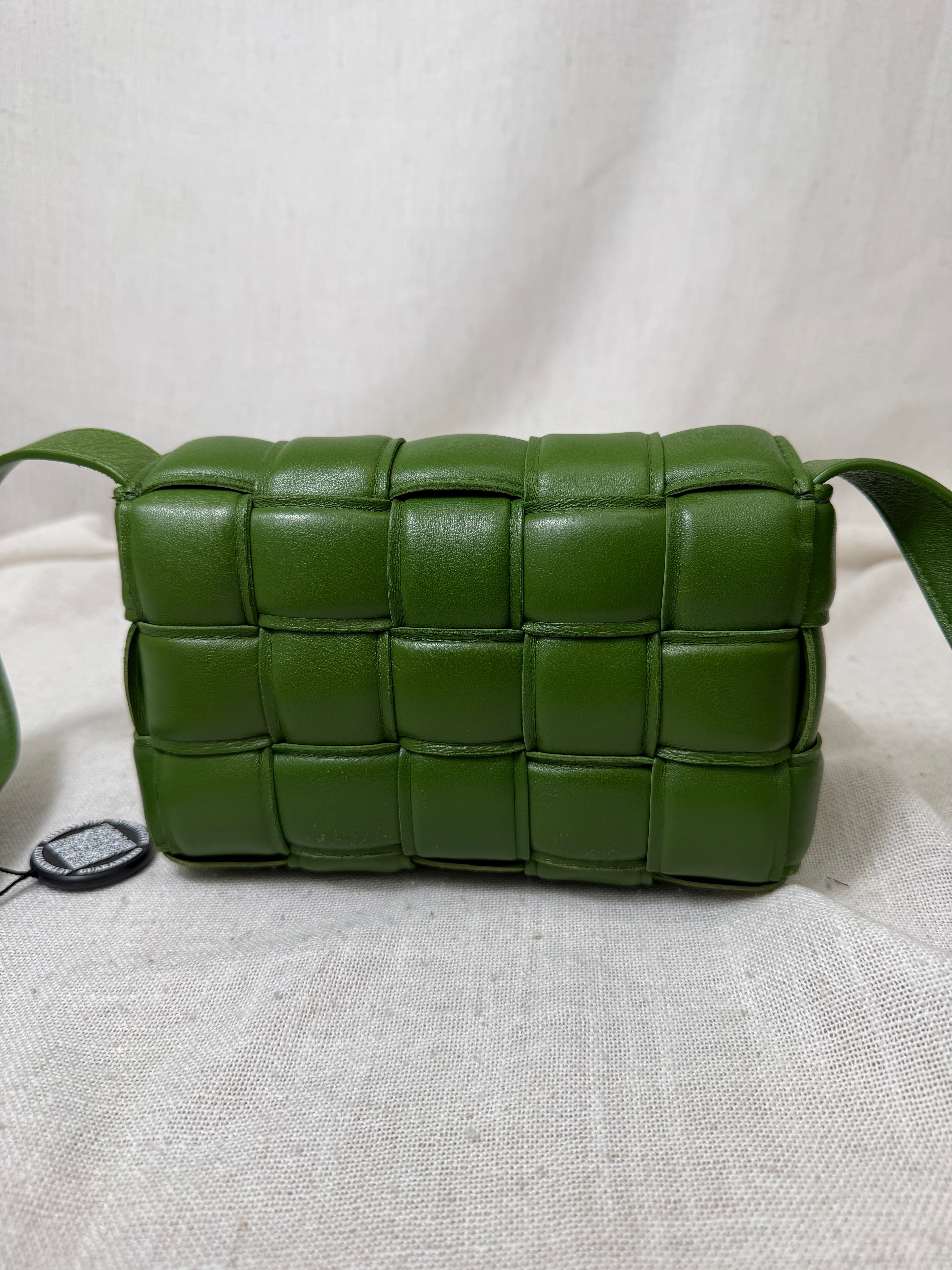Bottega Veneta Green Padded Intrecciato Leather Crossbody Bag