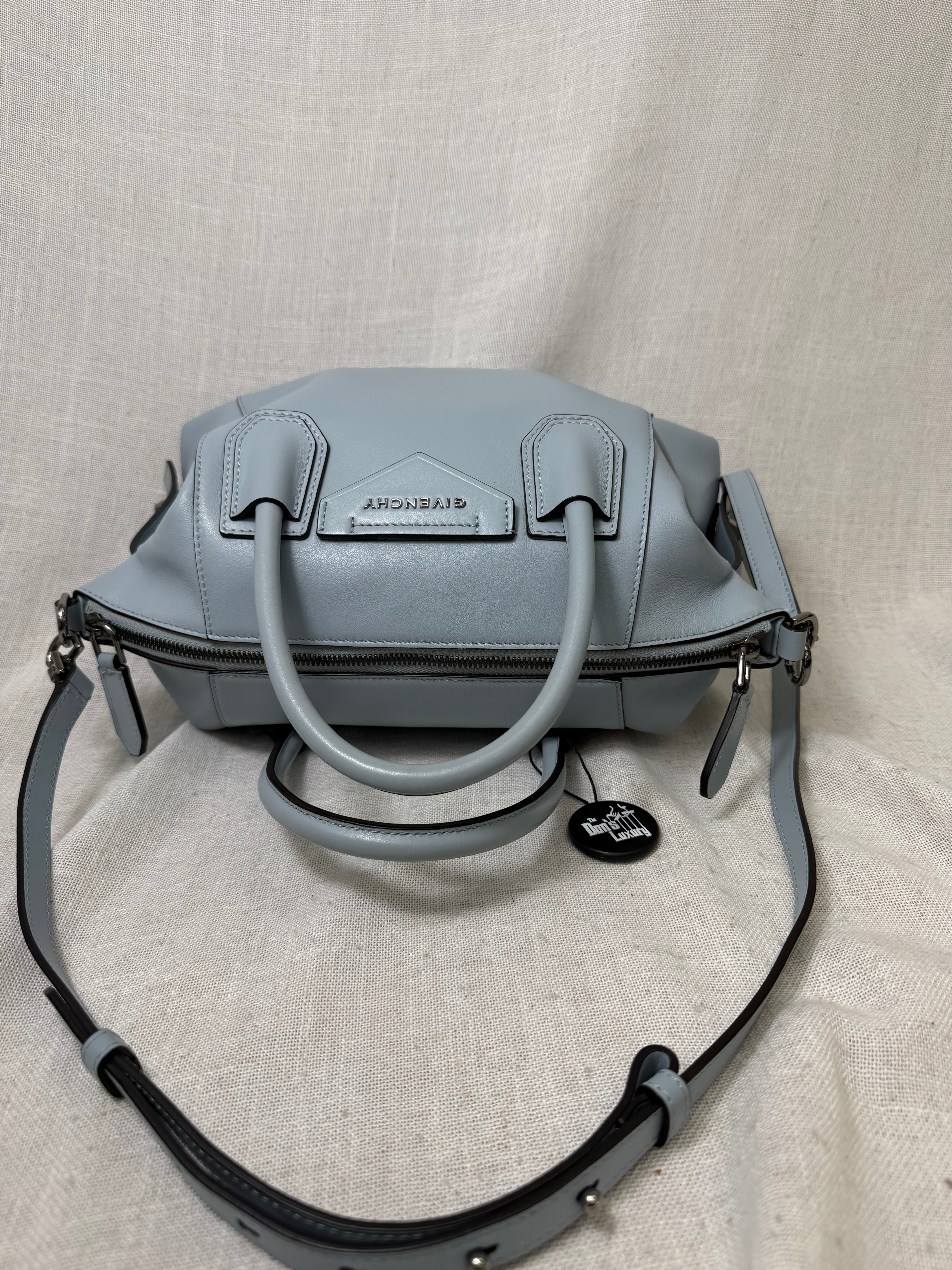 Givenchy Ice Blue Leather Small Antigona Soft Handbag